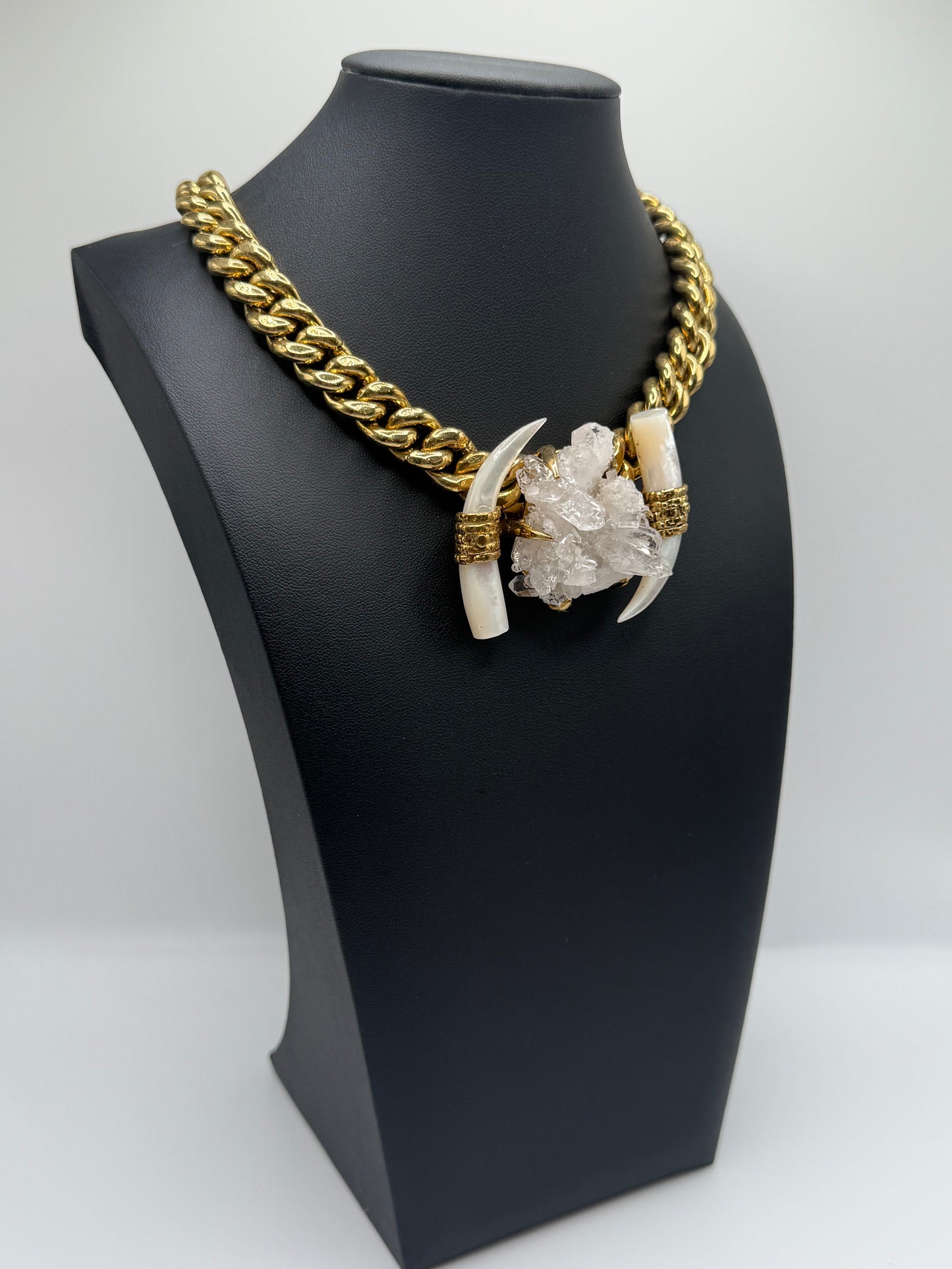 Quartz Crystal Pearl Chain