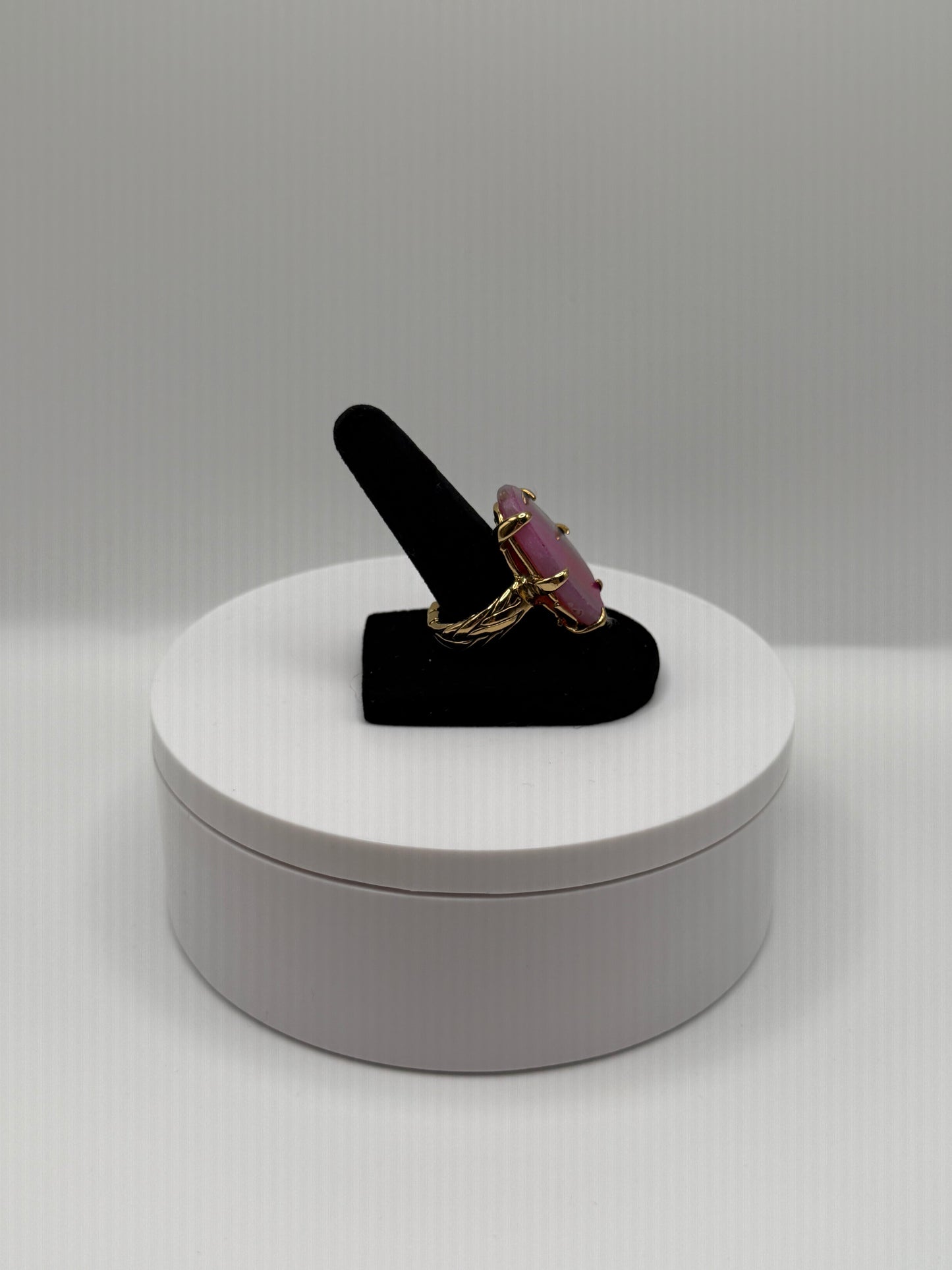 Kassidy Pink Agate Ring