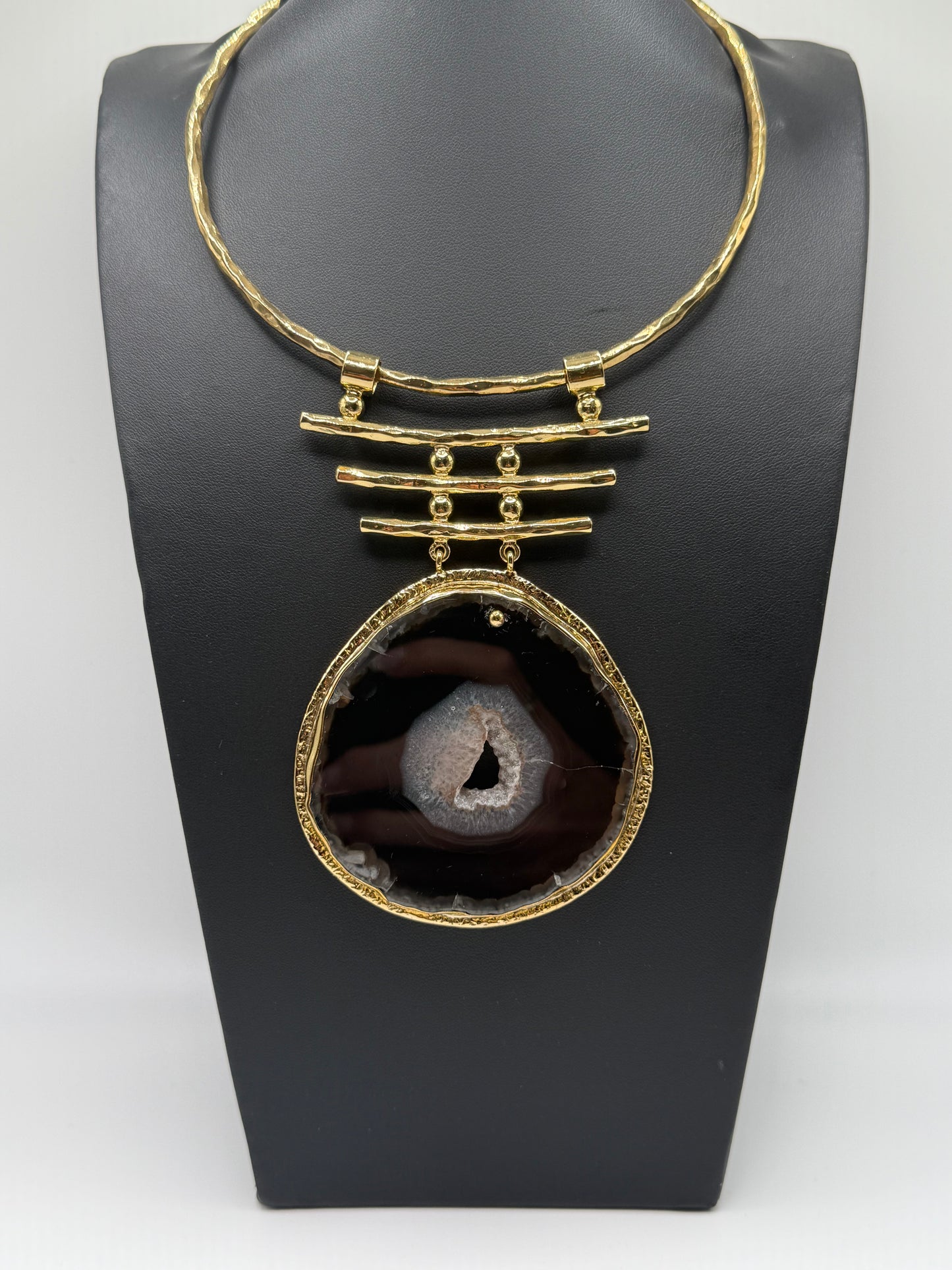 Black Agate Eclipse Neckpiece