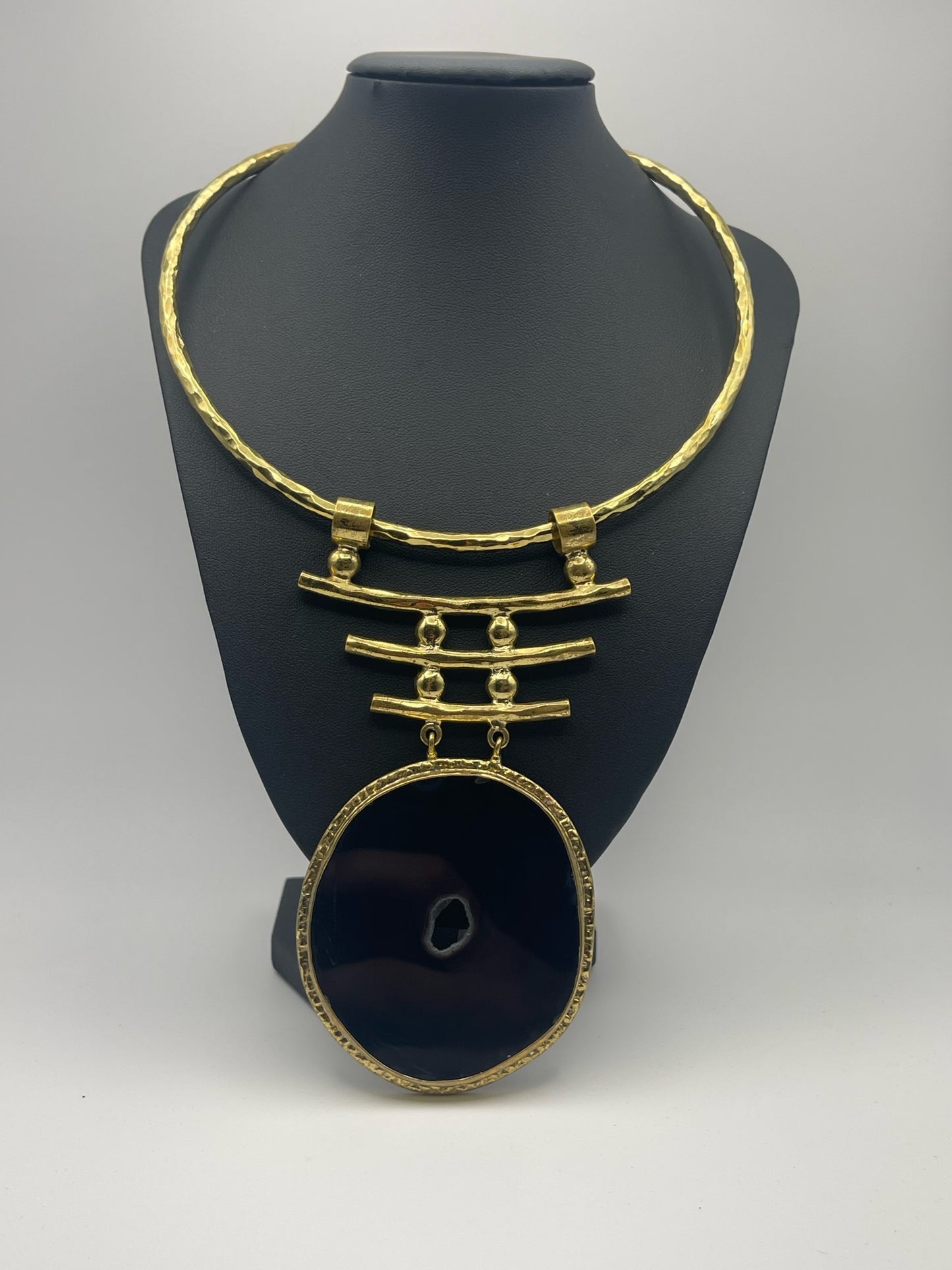 Black Agate Eclipse Neckpiece (Pre-order)