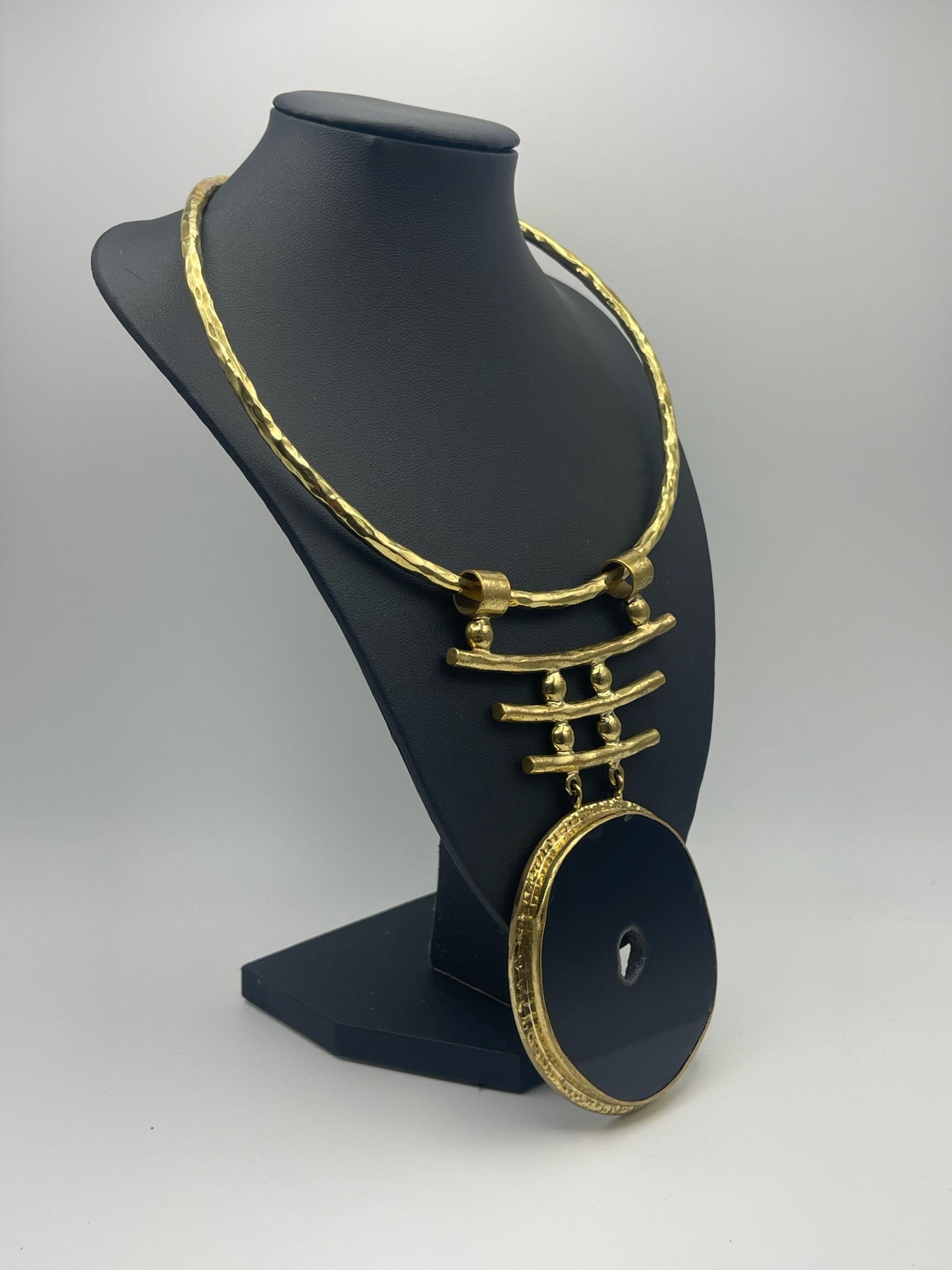 Black Agate Eclipse Neckpiece (Pre-order)