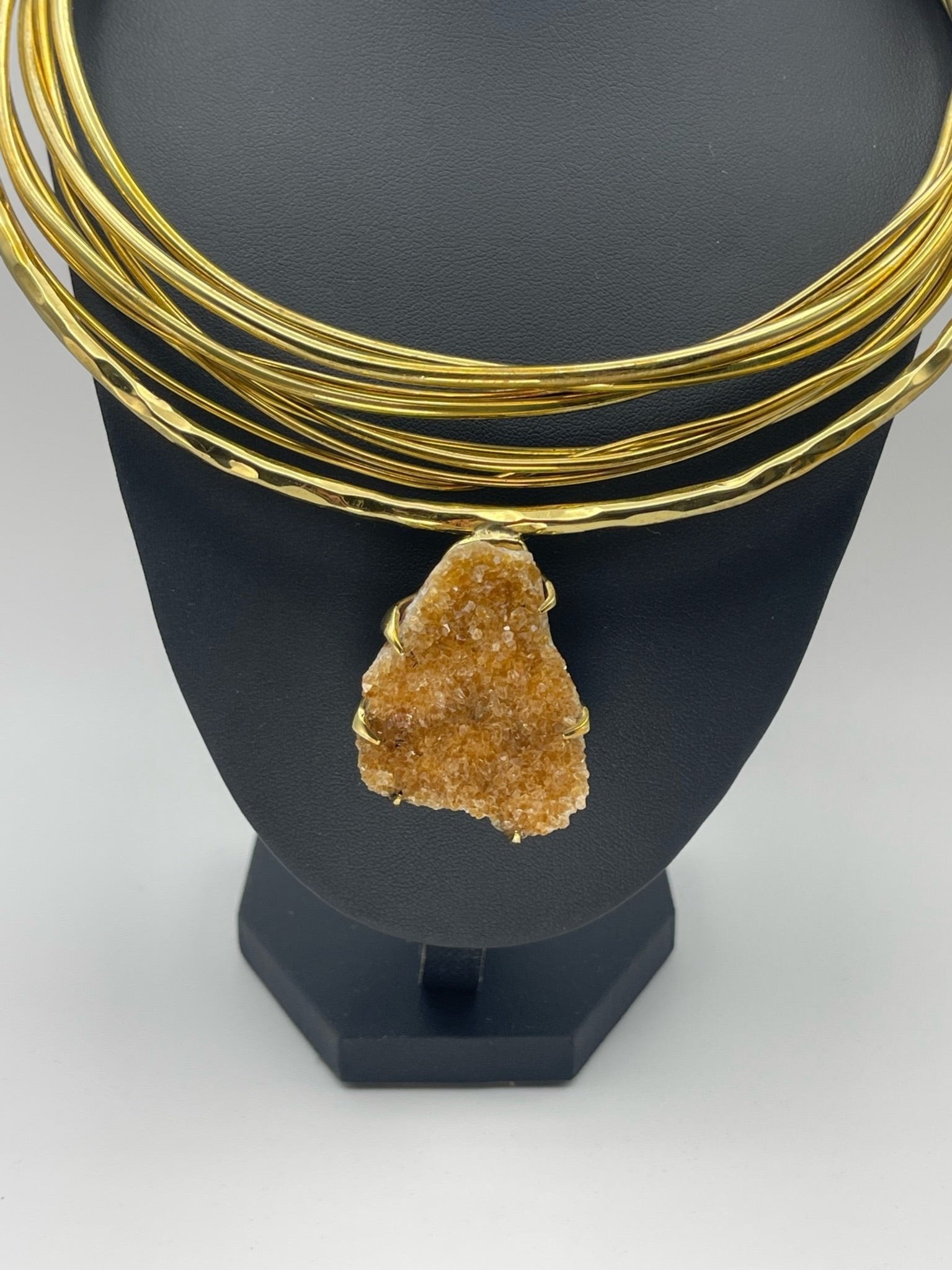 Amber Cascade Neckpiece - not live - AVA Jewelry