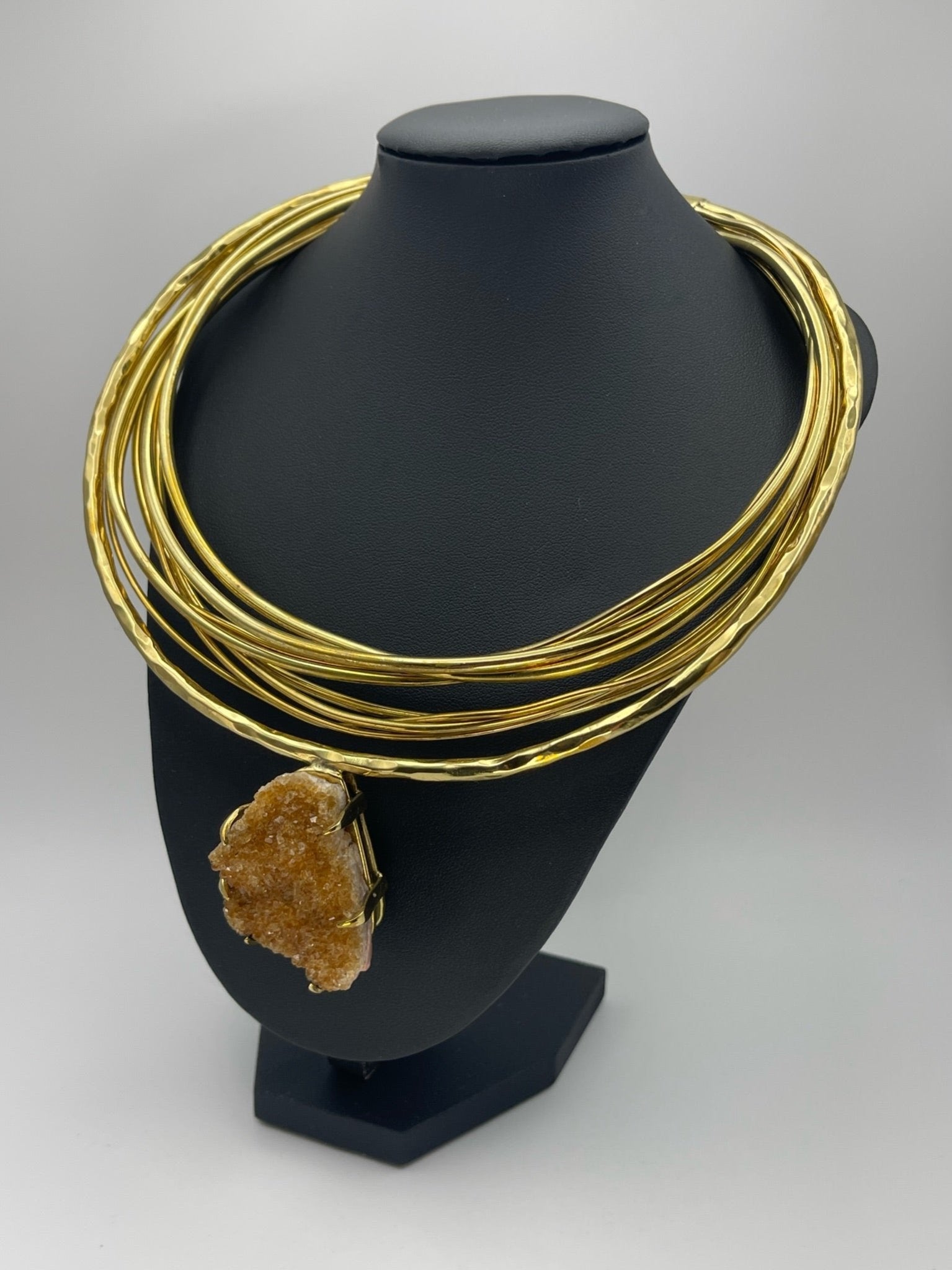 Amber Cascade Neckpiece - not live - AVA Jewelry