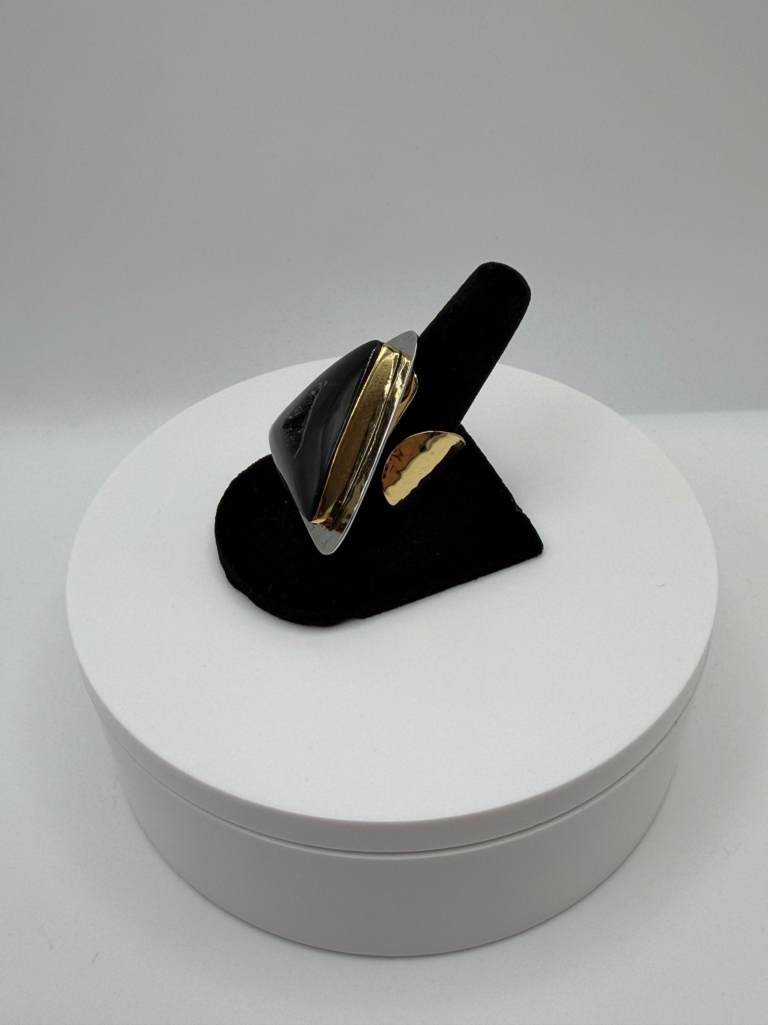 Black Druzy triangle - AVA Jewelry