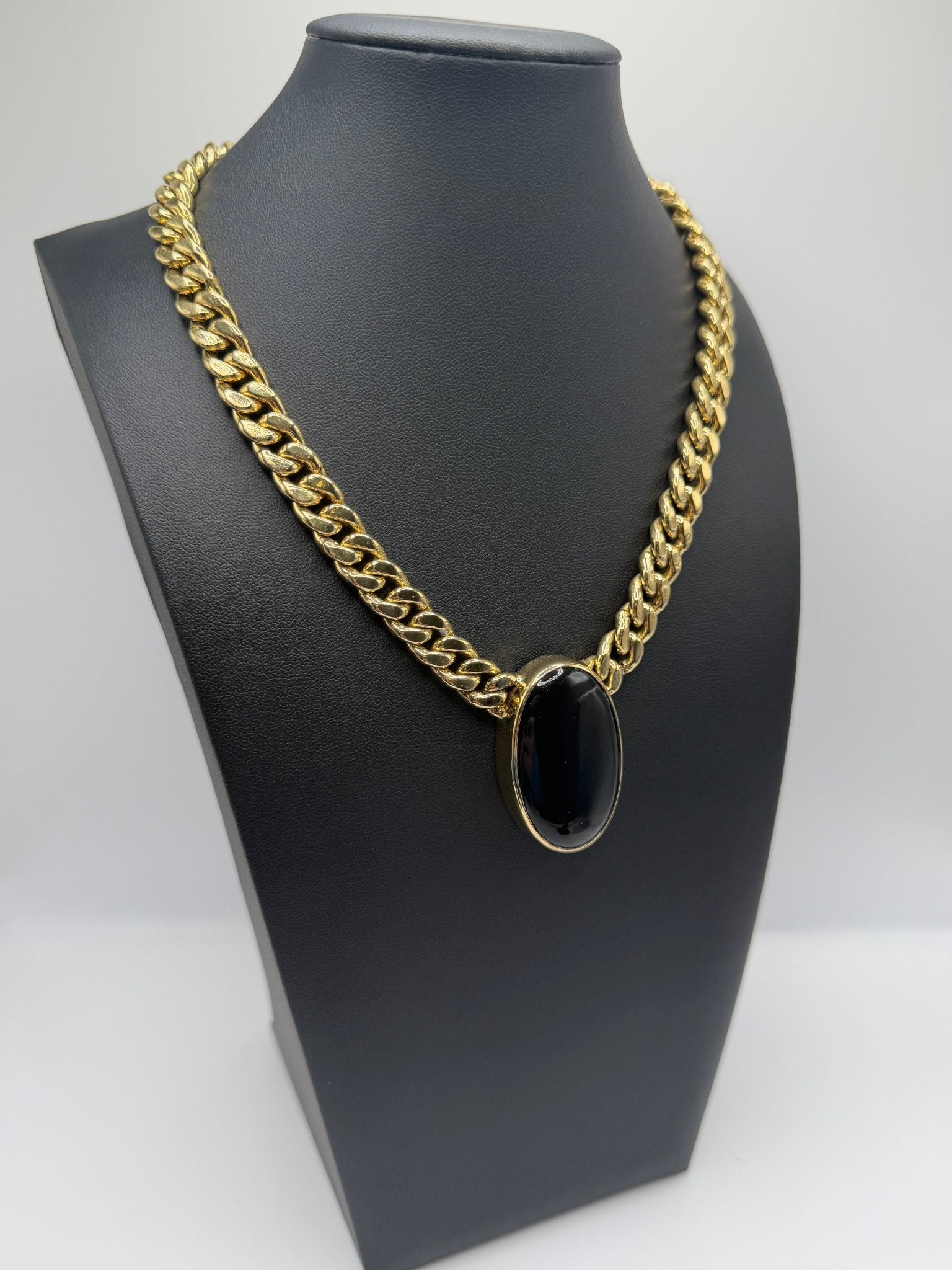 Black obsidian petite chain - AVA Jewelry