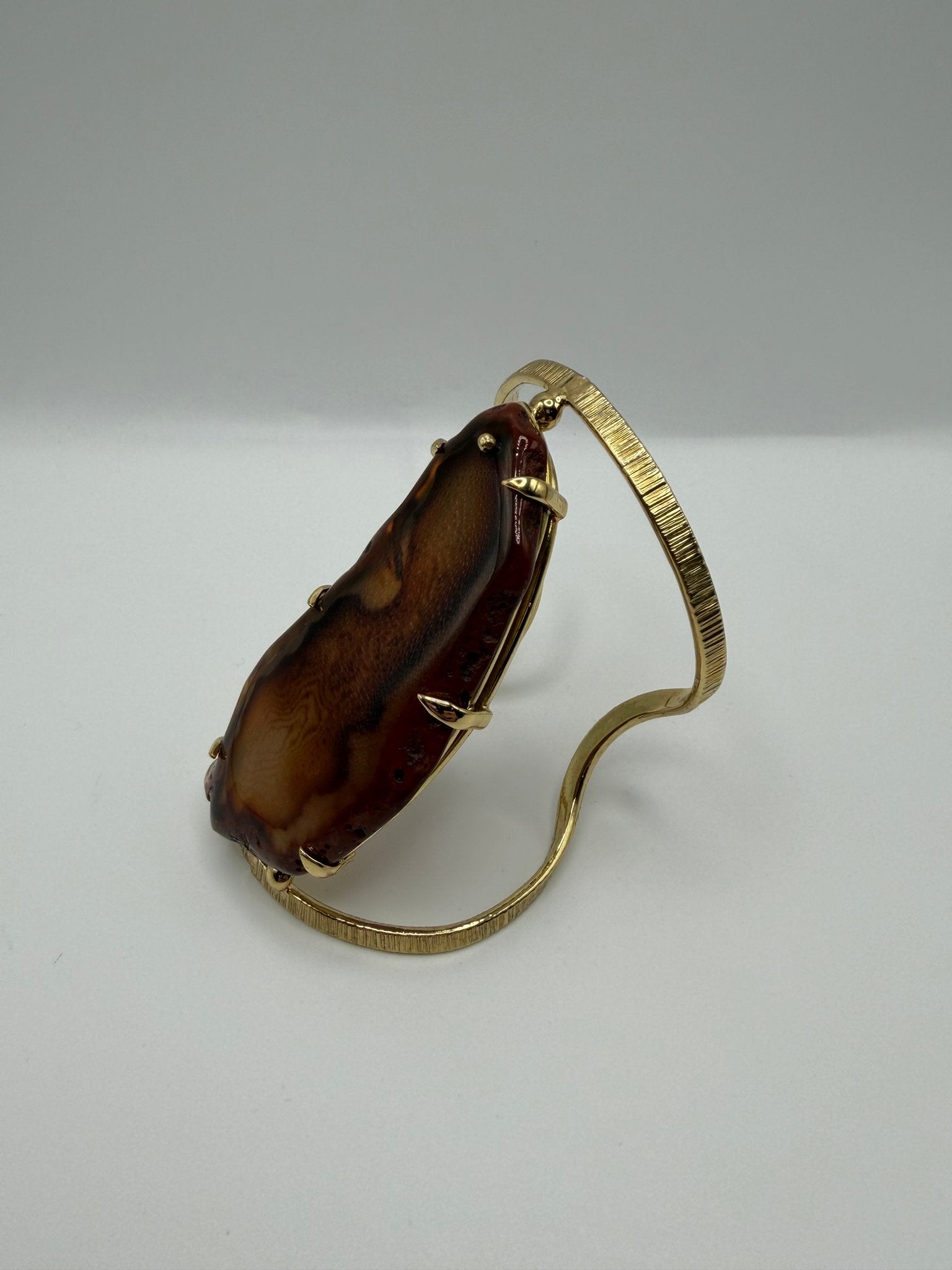 Brown agate cuff - AVA Jewelry