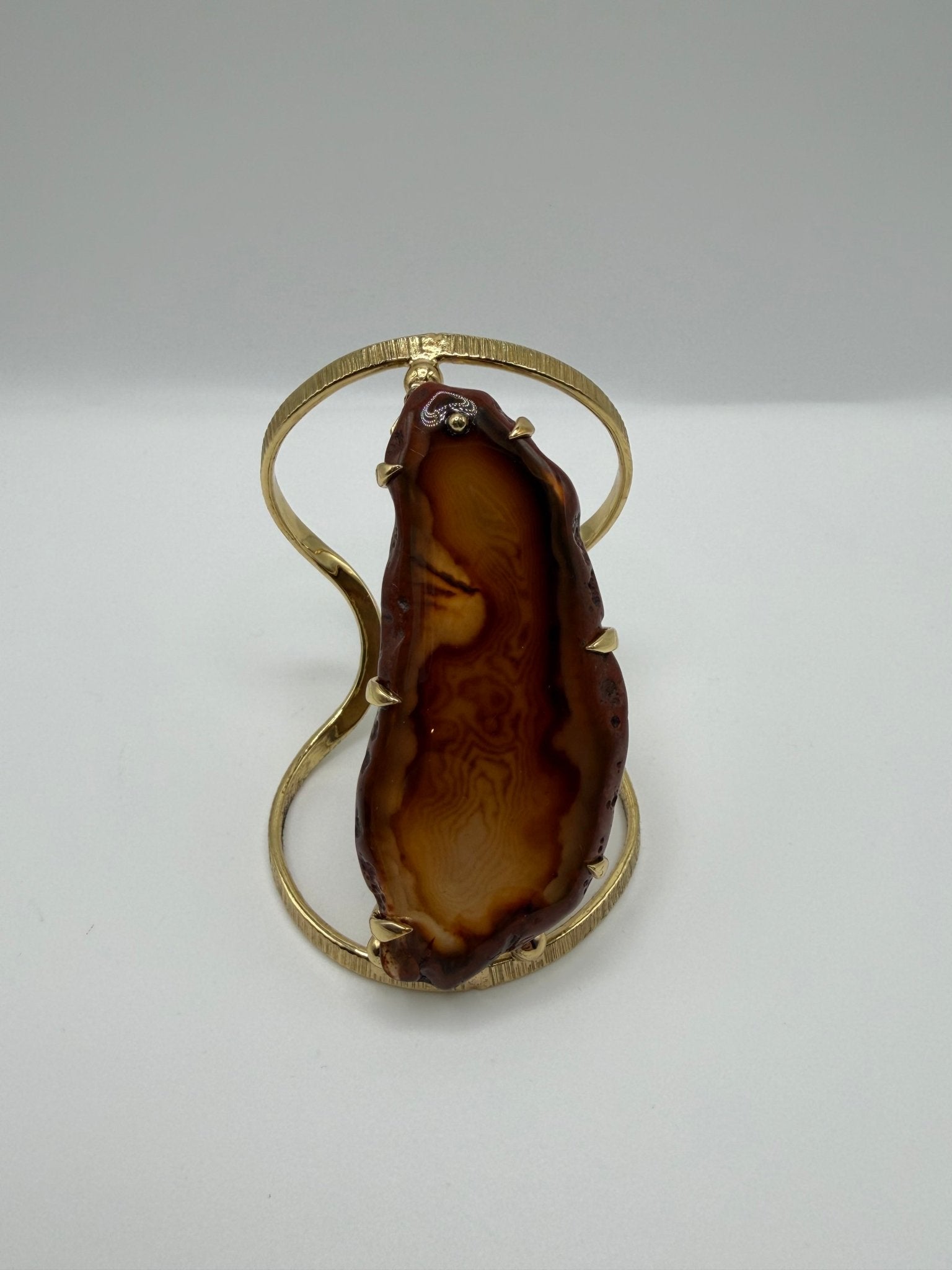 Brown agate cuff - AVA Jewelry