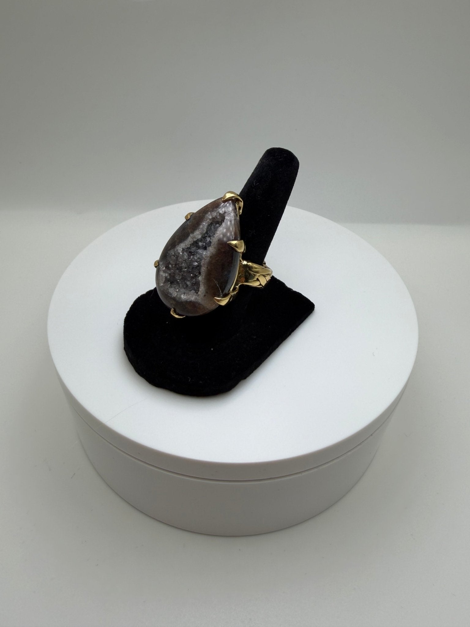 Brown druzy ring - AVA Jewelry