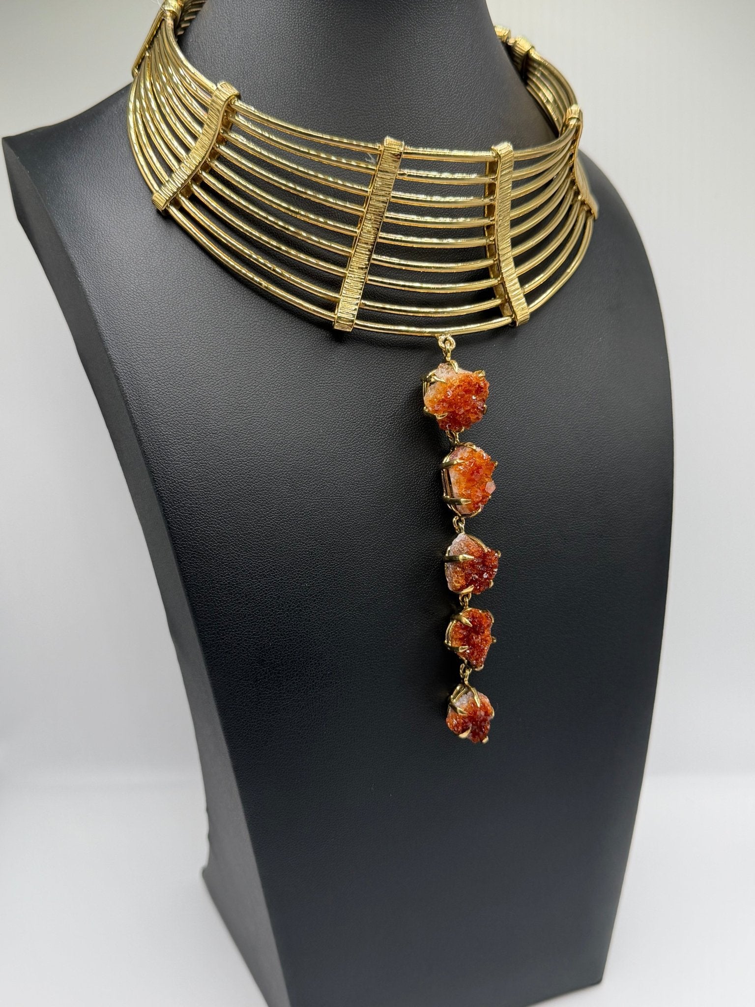 citrine drop collar - AVA Jewelry
