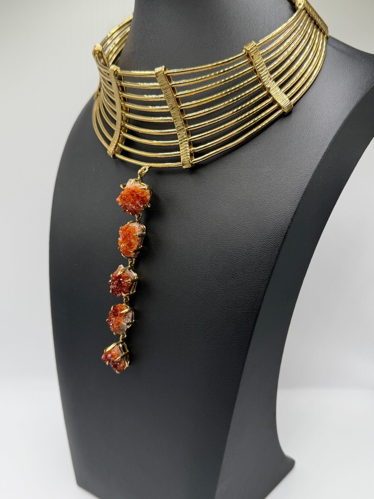 citrine drop collar - AVA Jewelry