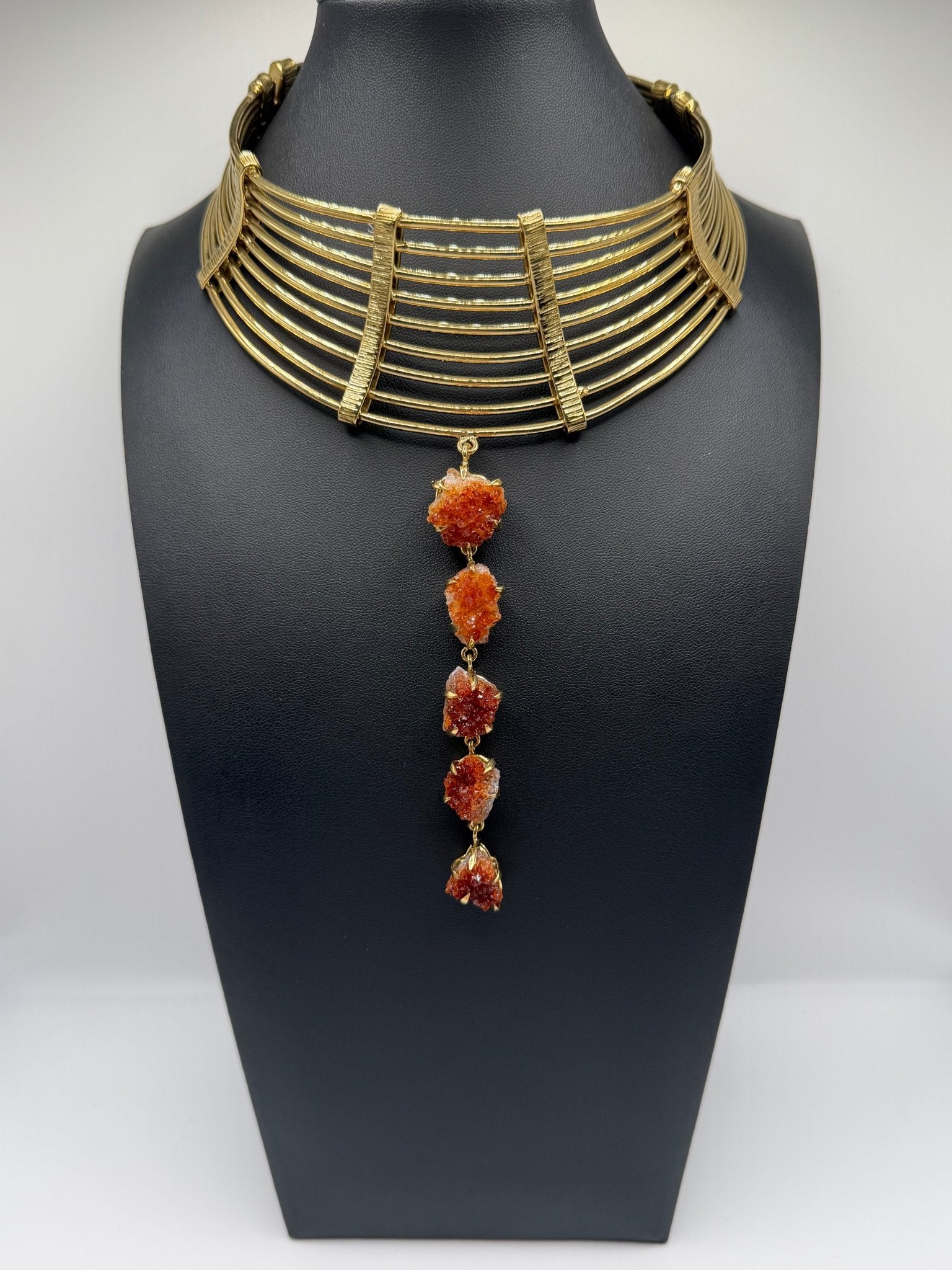 citrine drop collar - AVA Jewelry