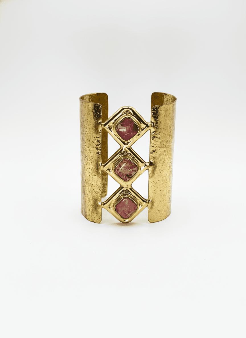 Crimson Mosaic Cuff - AVA Jewelry