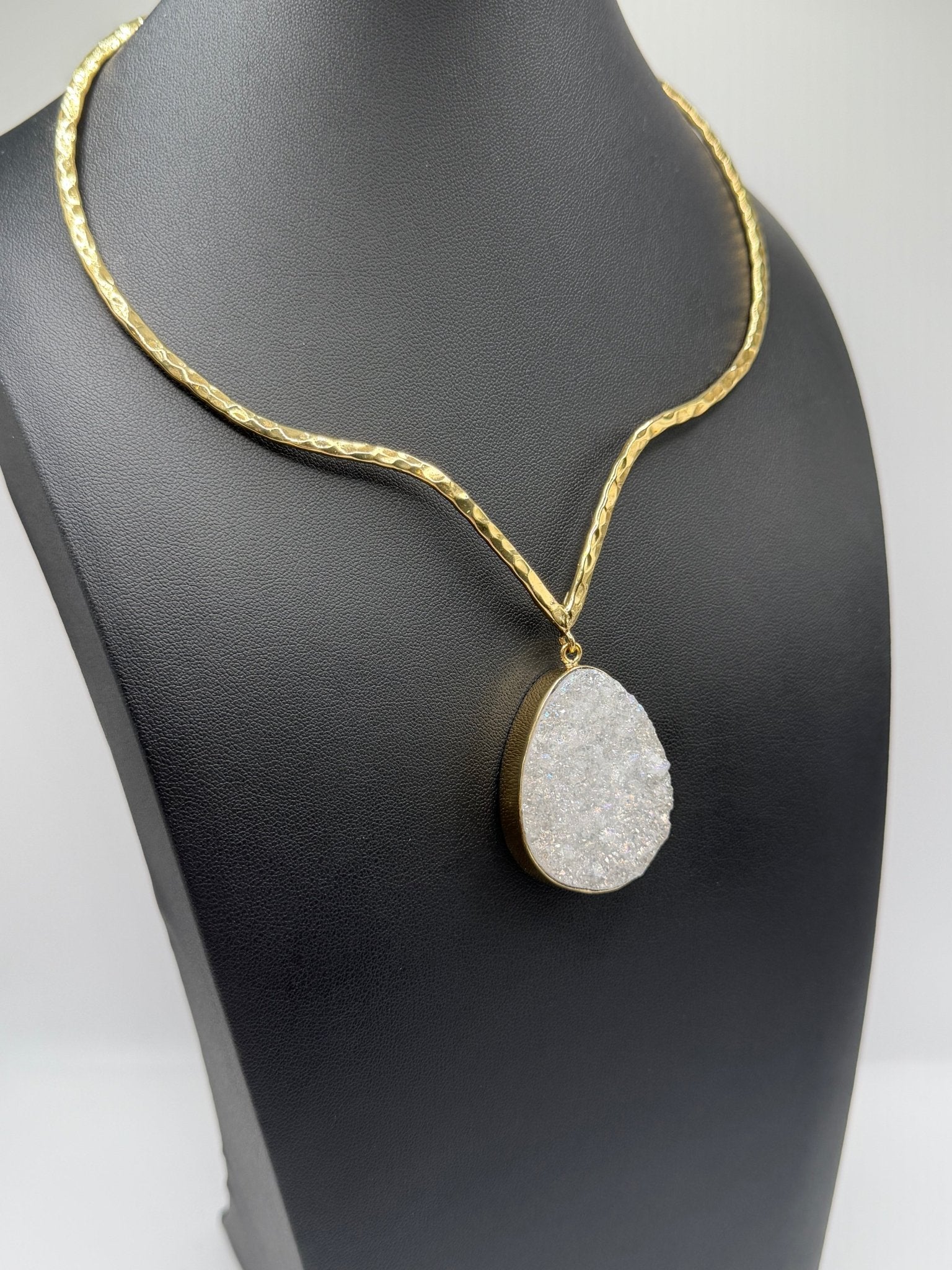 GLAM WHITE DRUZY drop - AVA Jewelry