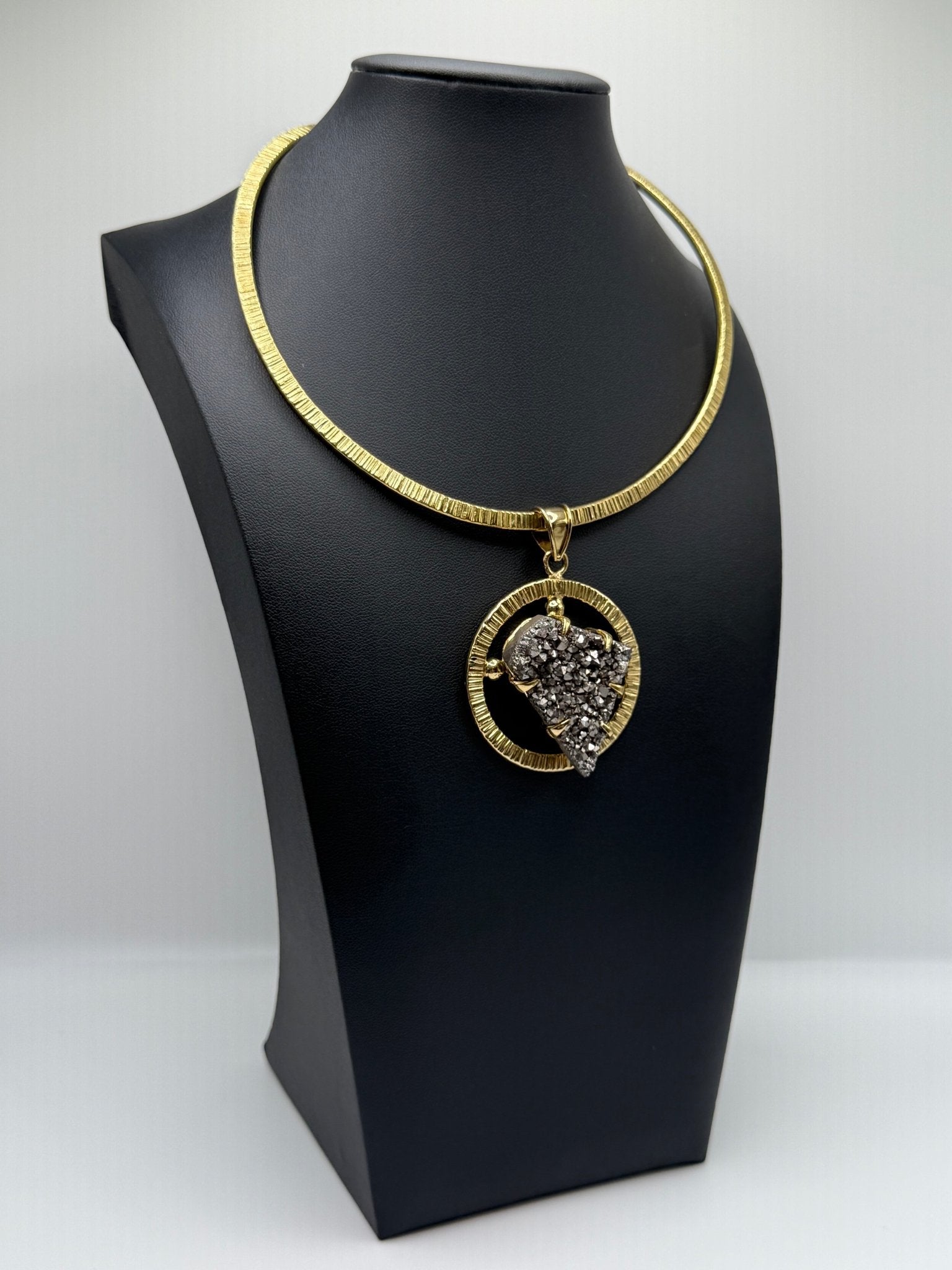 Graphite Heart Halo - AVA Jewelry