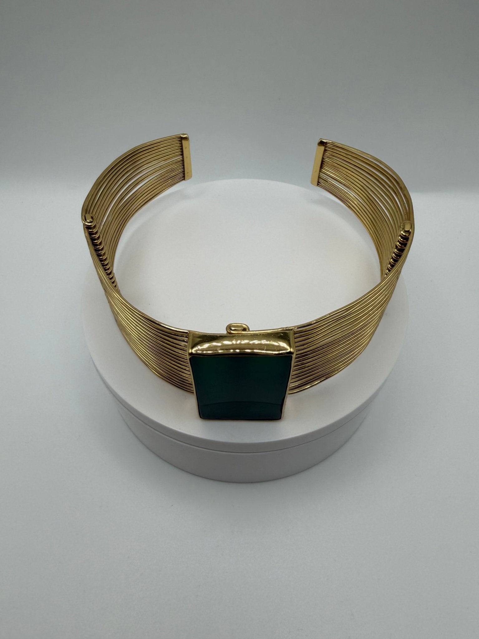 Green Onyx Arm Cuff - AVA Jewelry