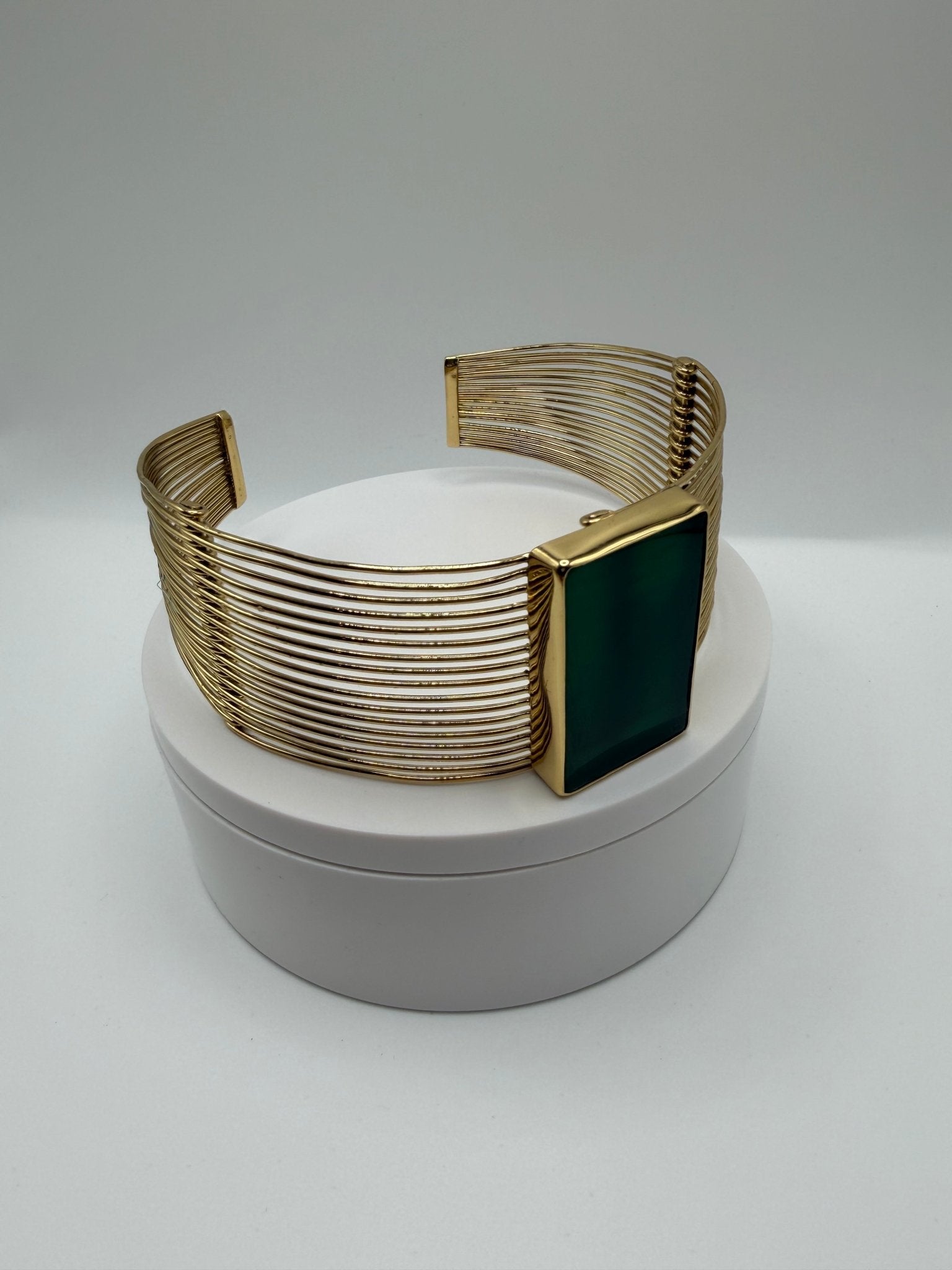 Green Onyx Arm Cuff - AVA Jewelry