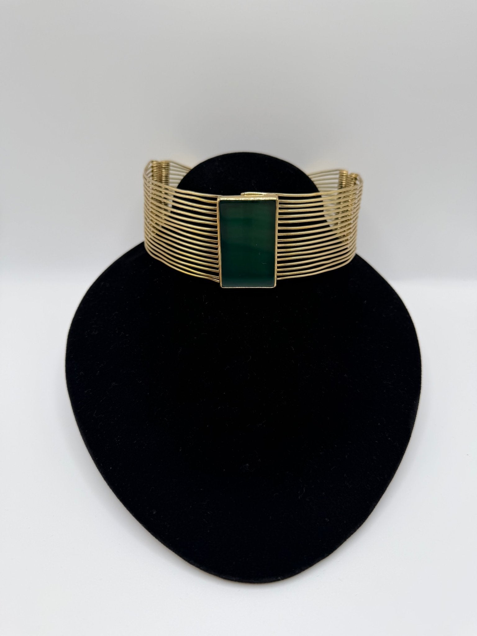 Green Onyx Infinity Choker - AVA Jewelry
