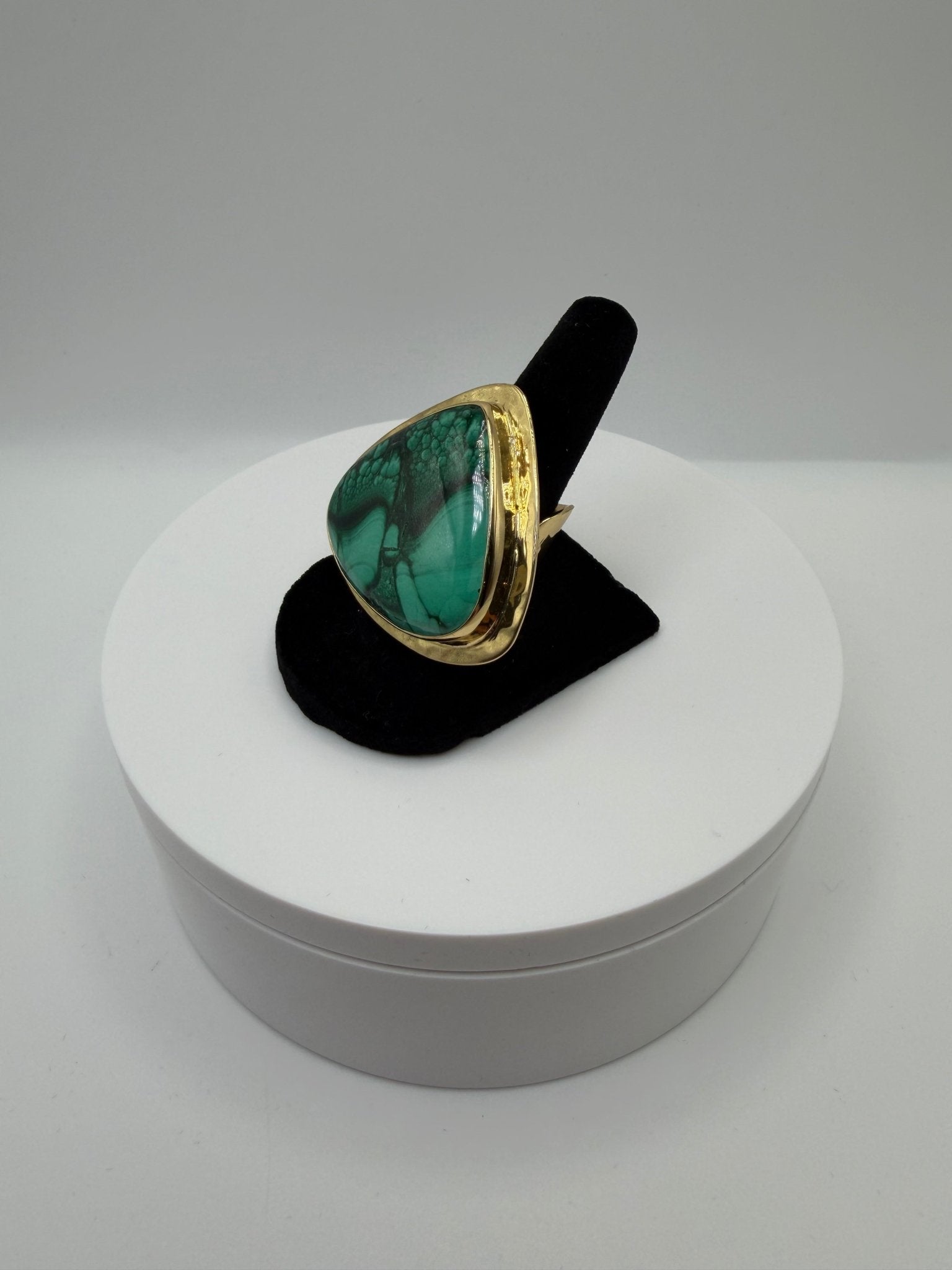 Green seabed jasper wrap ring - AVA Jewelry