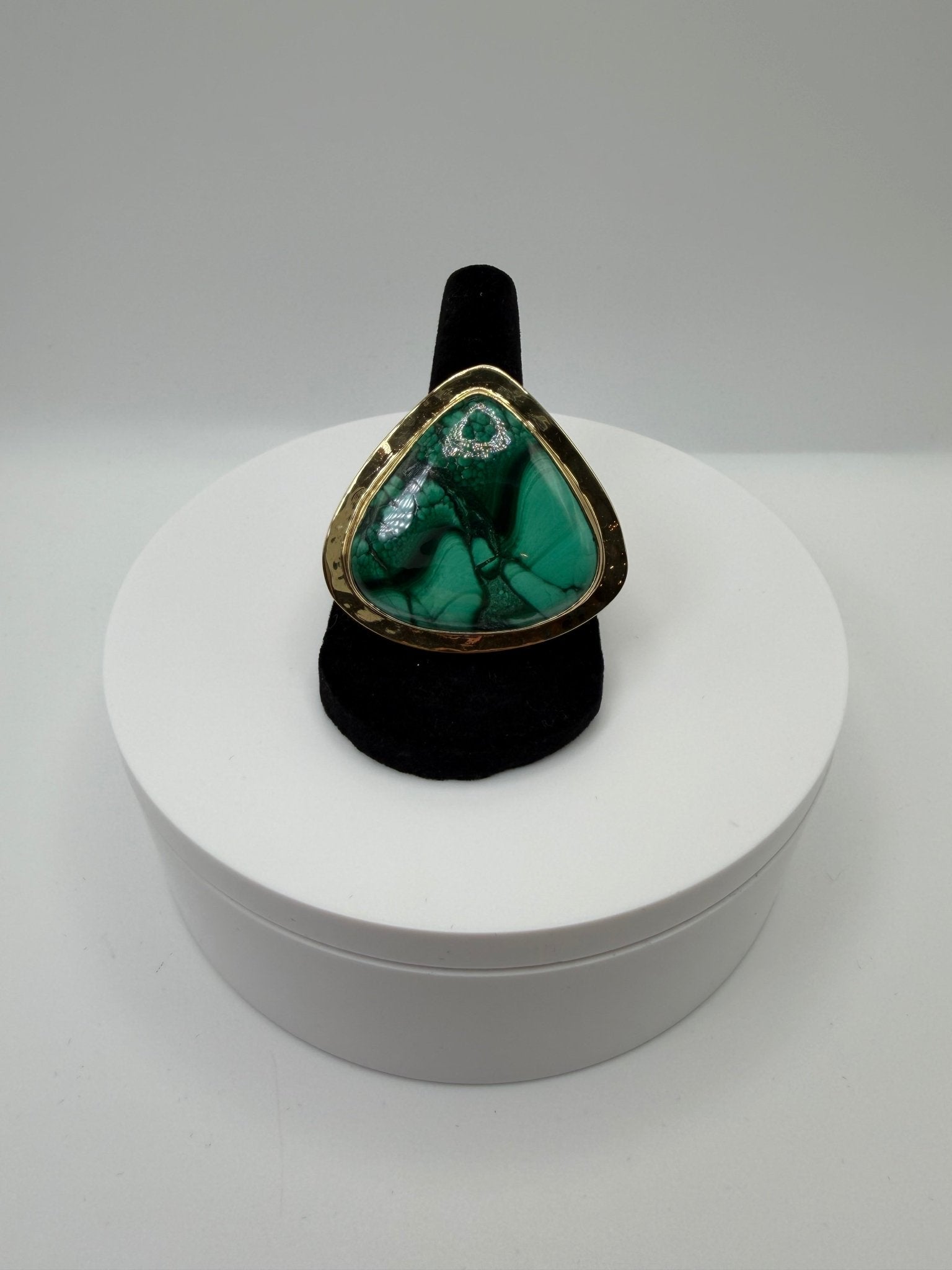 Green seabed jasper wrap ring - AVA Jewelry