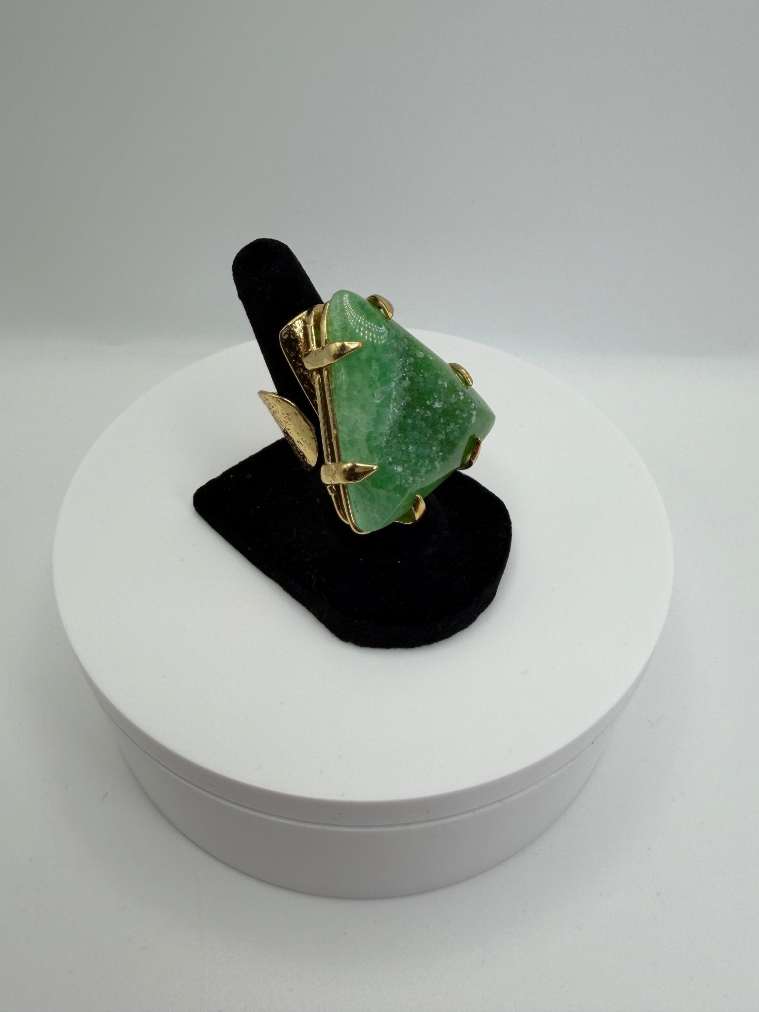 Green triangle ring - AVA Jewelry