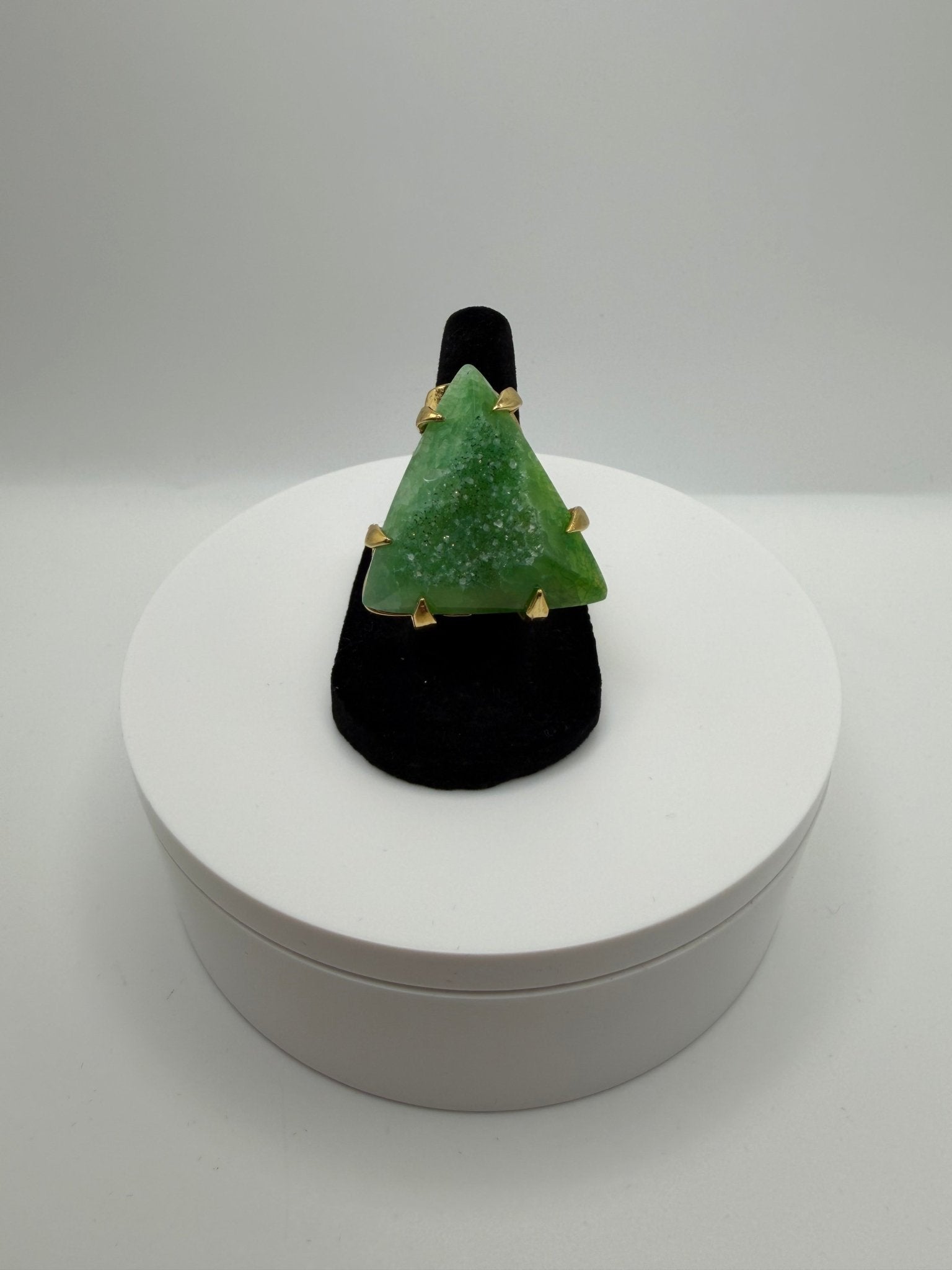 Green triangle ring - AVA Jewelry