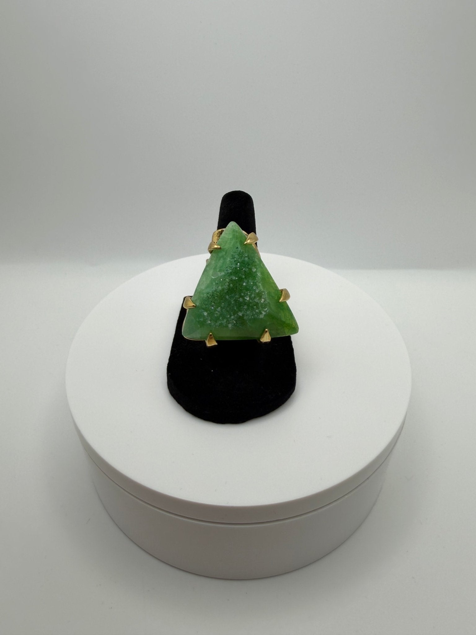 Green triangle ring - AVA Jewelry