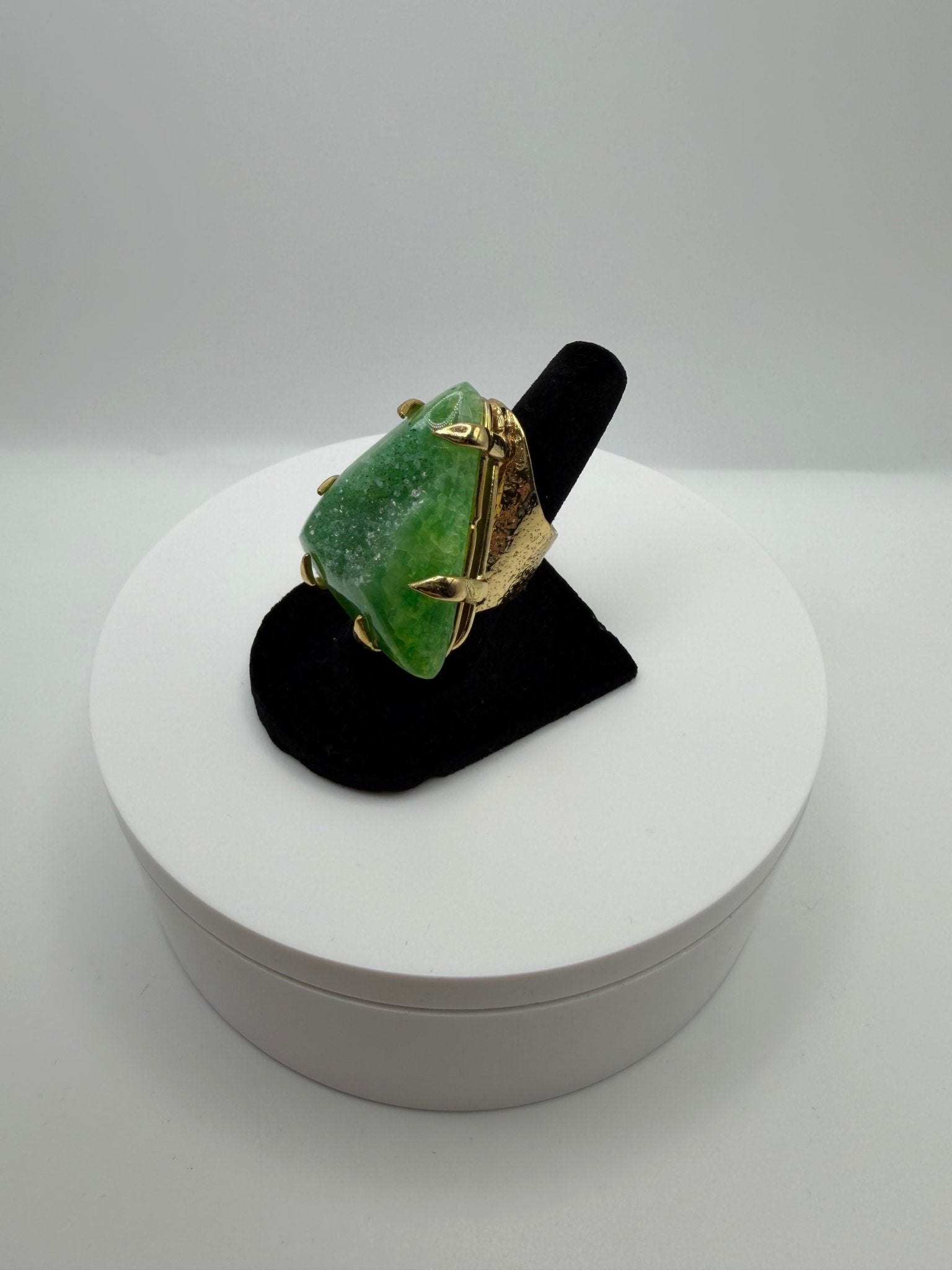 Green triangle ring - AVA Jewelry