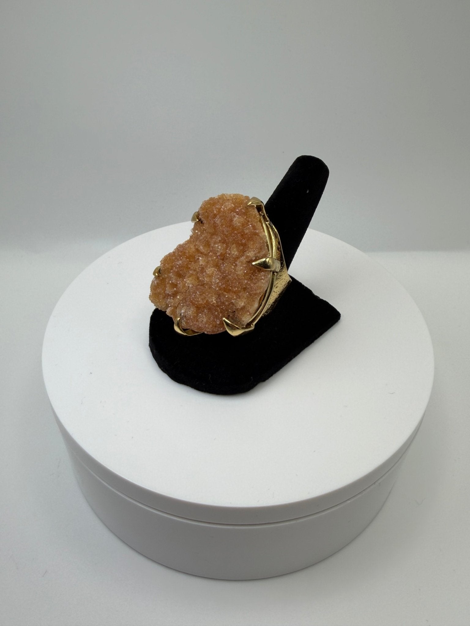 Light orange citrine wrap ring - AVA Jewelry