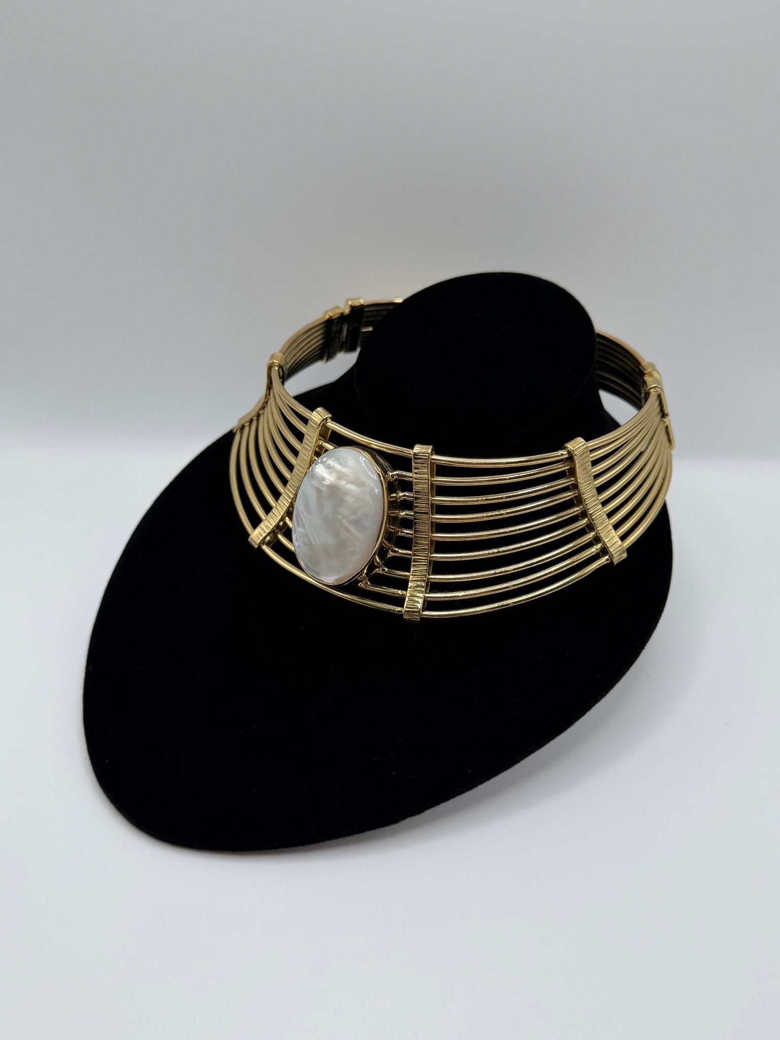 Mother of pearl Lunar Crest Collar - AVA Jewelry