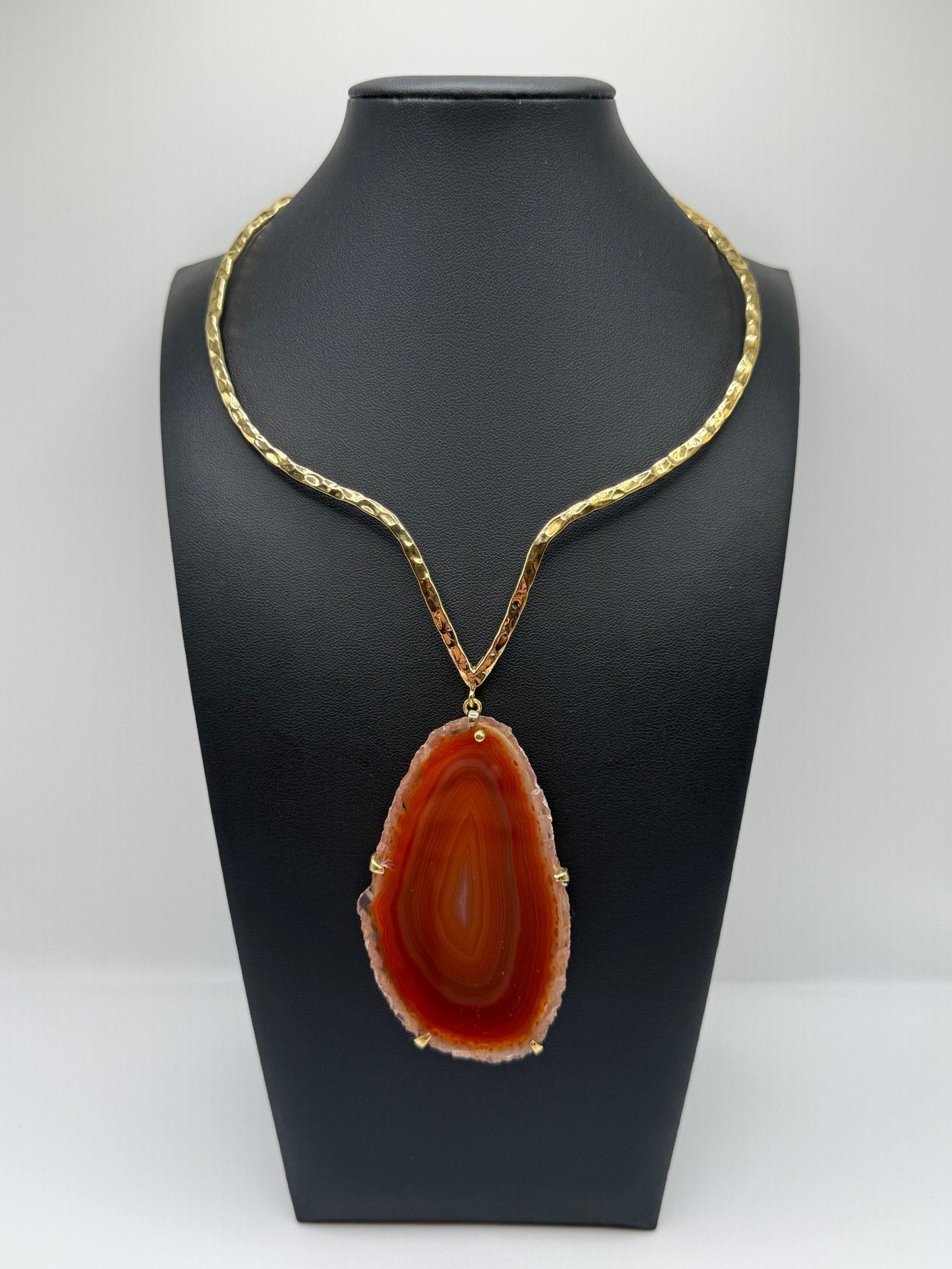 Orange Agate V Drop - AVA Jewelry