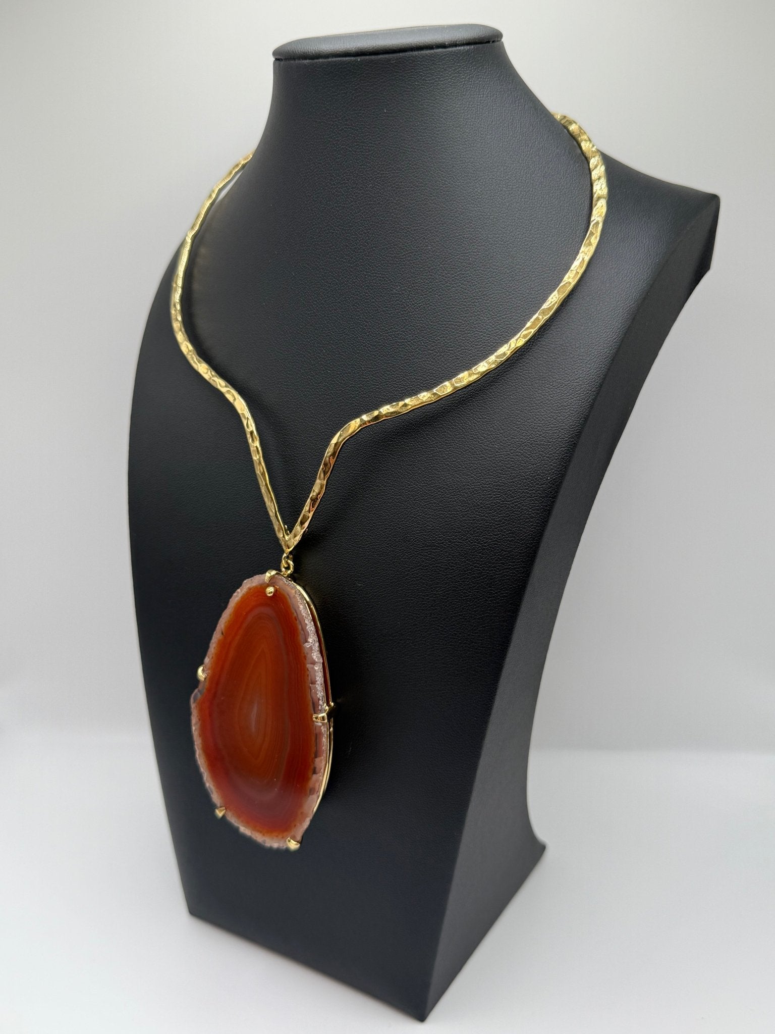 Orange Agate V Drop - AVA Jewelry