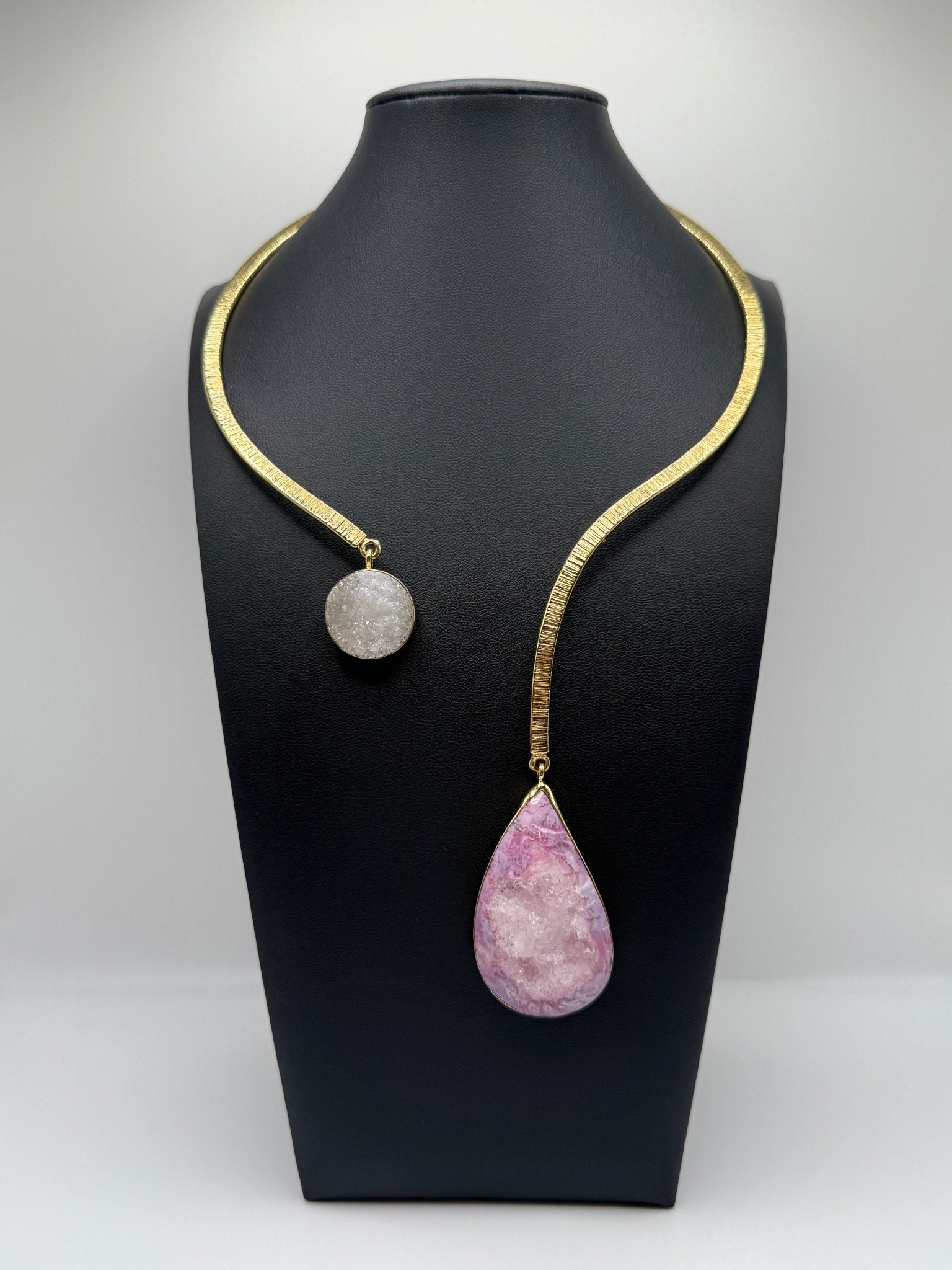 Pink Druzy Drop - AVA Jewelry