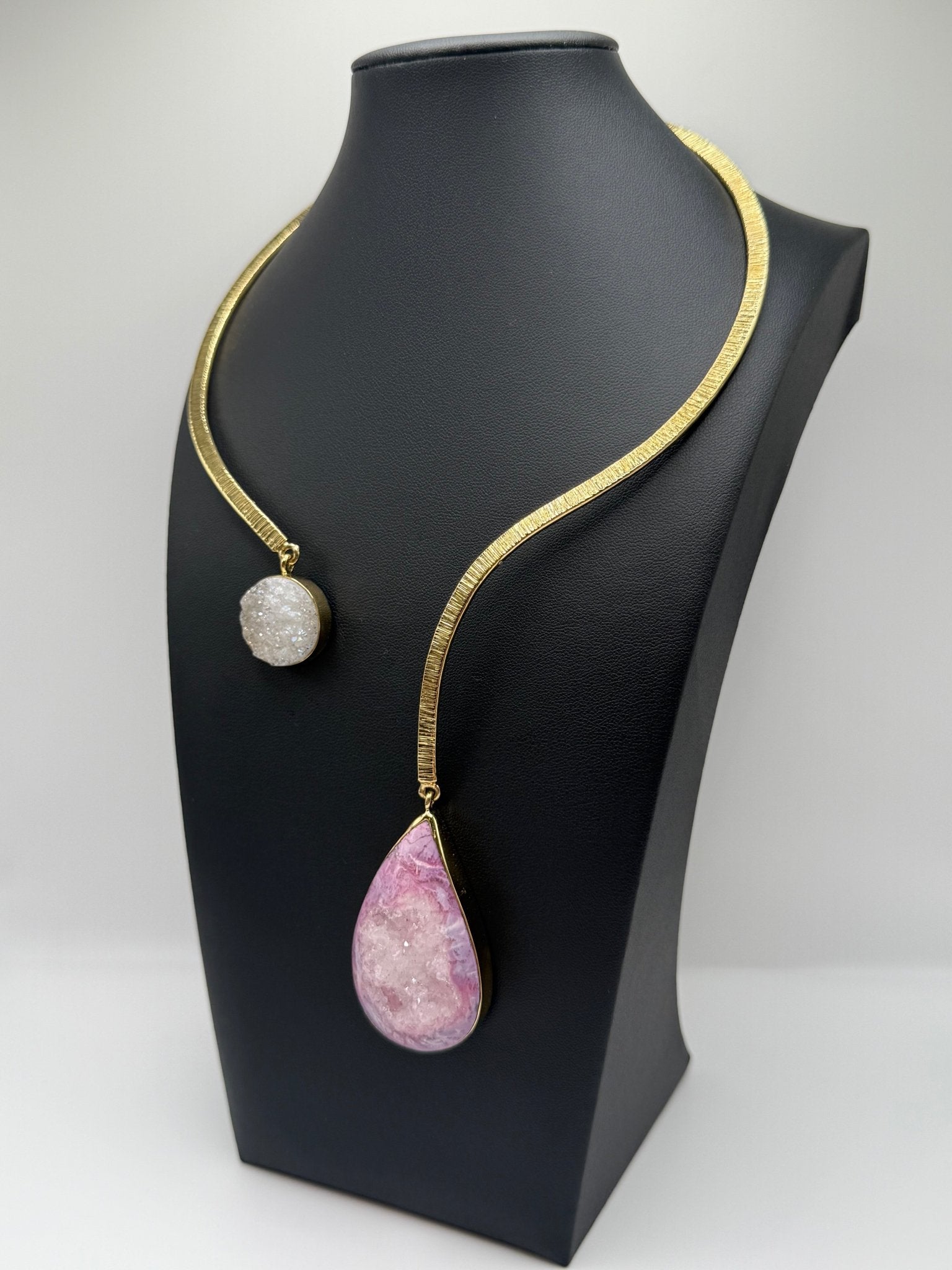 Pink Druzy Drop - AVA Jewelry