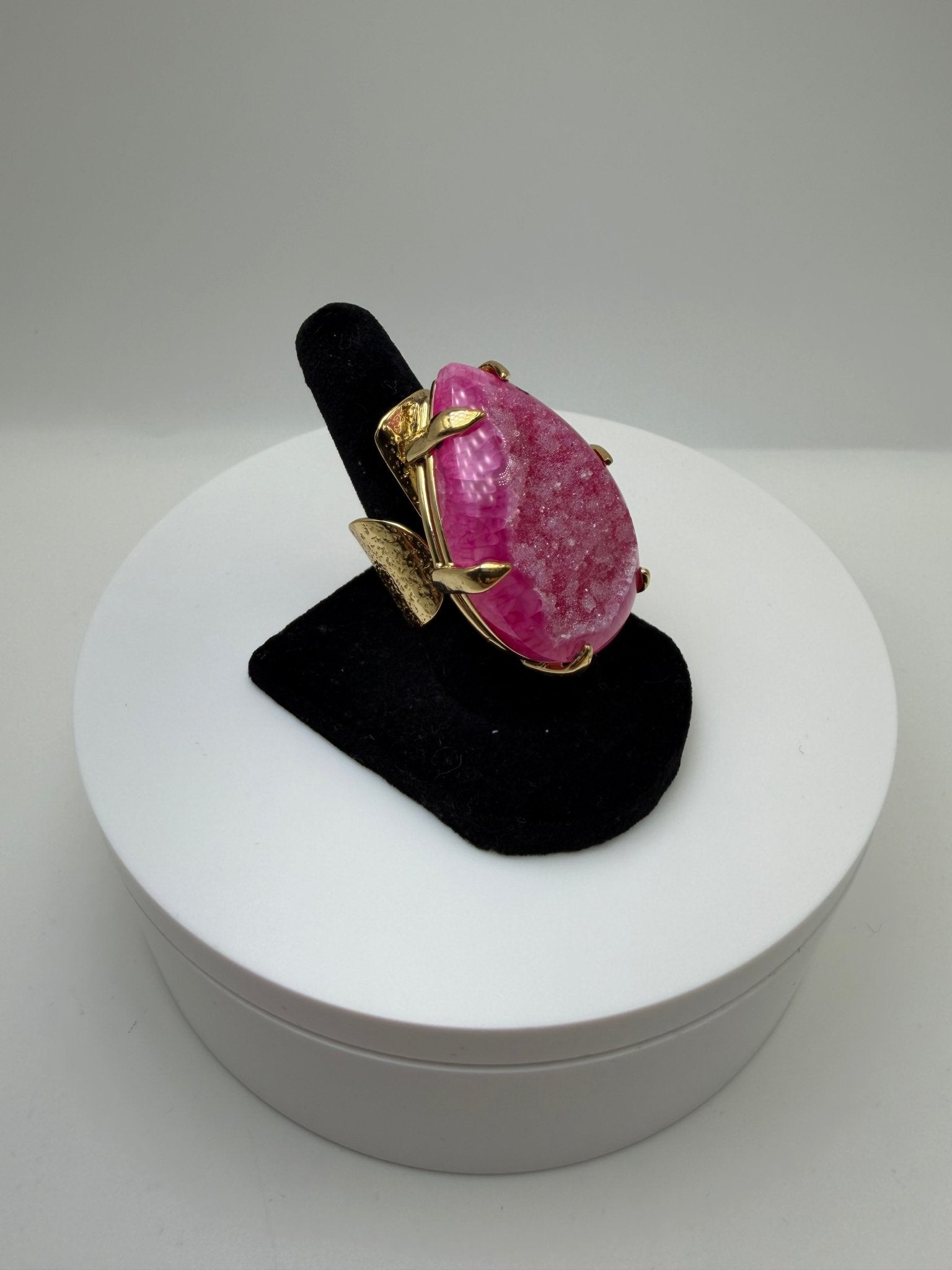 Pink druzy wrap ring - AVA Jewelry