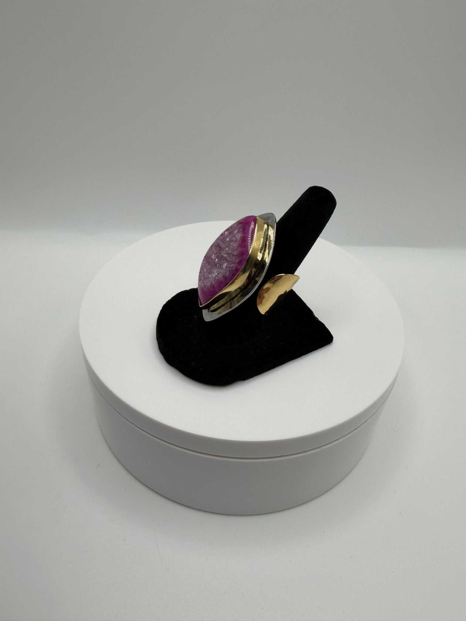 Pink wrap frame ring - AVA Jewelry