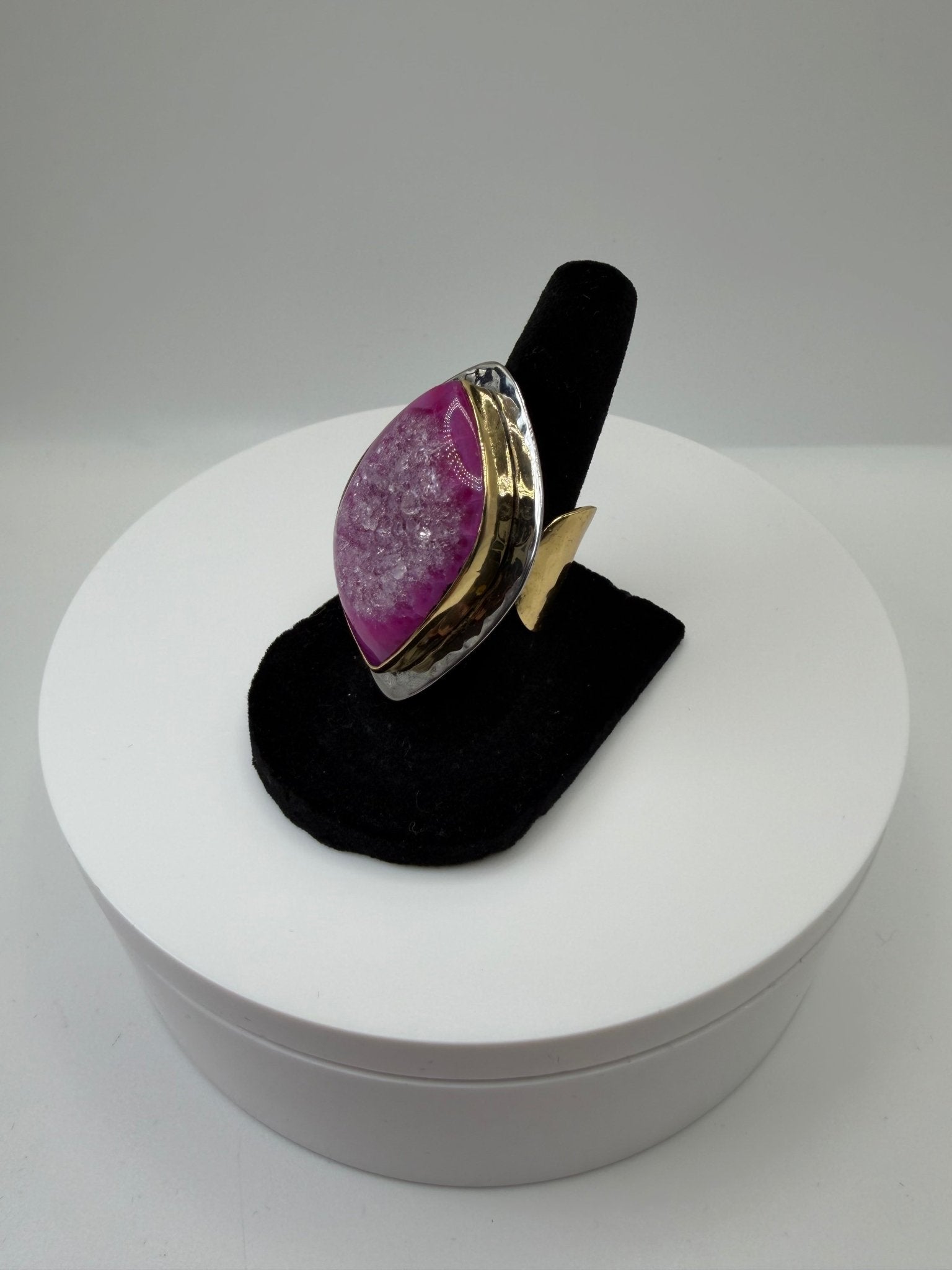 Pink wrap frame ring - AVA Jewelry