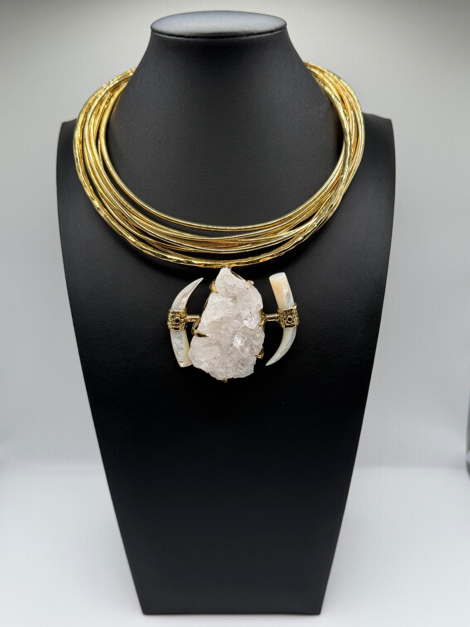Quartz and Pearl Neckpiece - AVA Jewelry