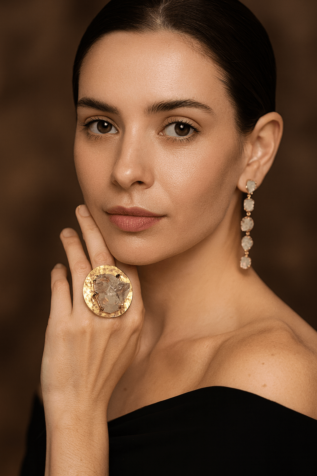 Quartz bold frame - AVA Jewelry