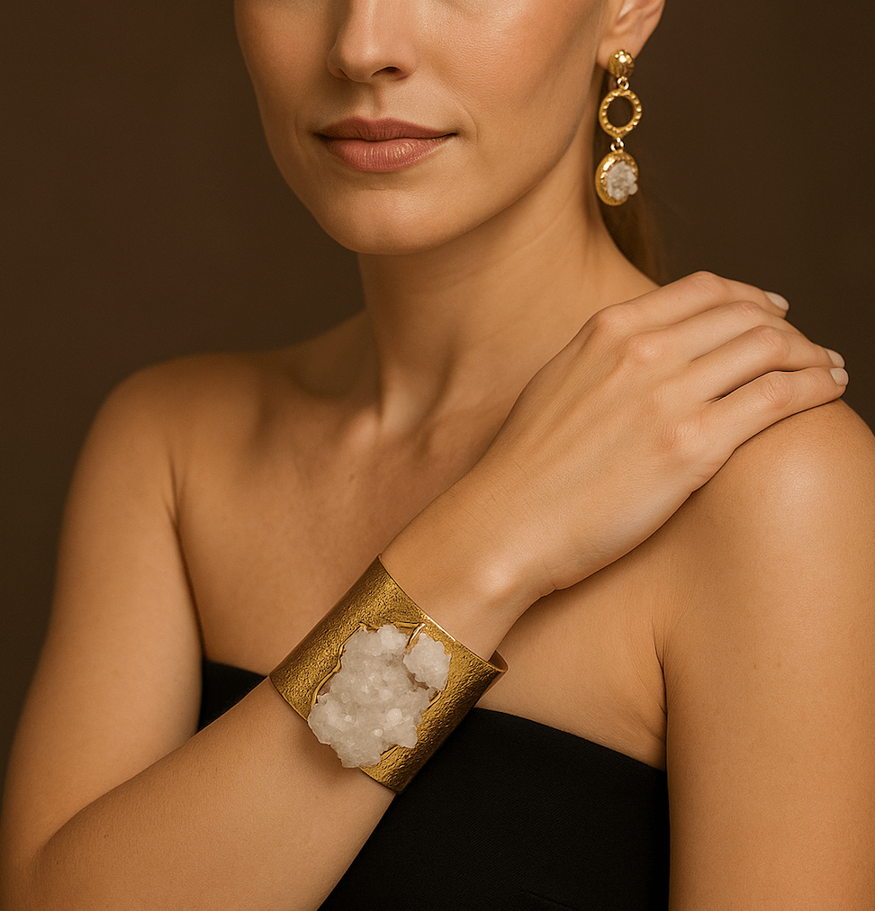 Quartz Crystal cuff - AVA Jewelry