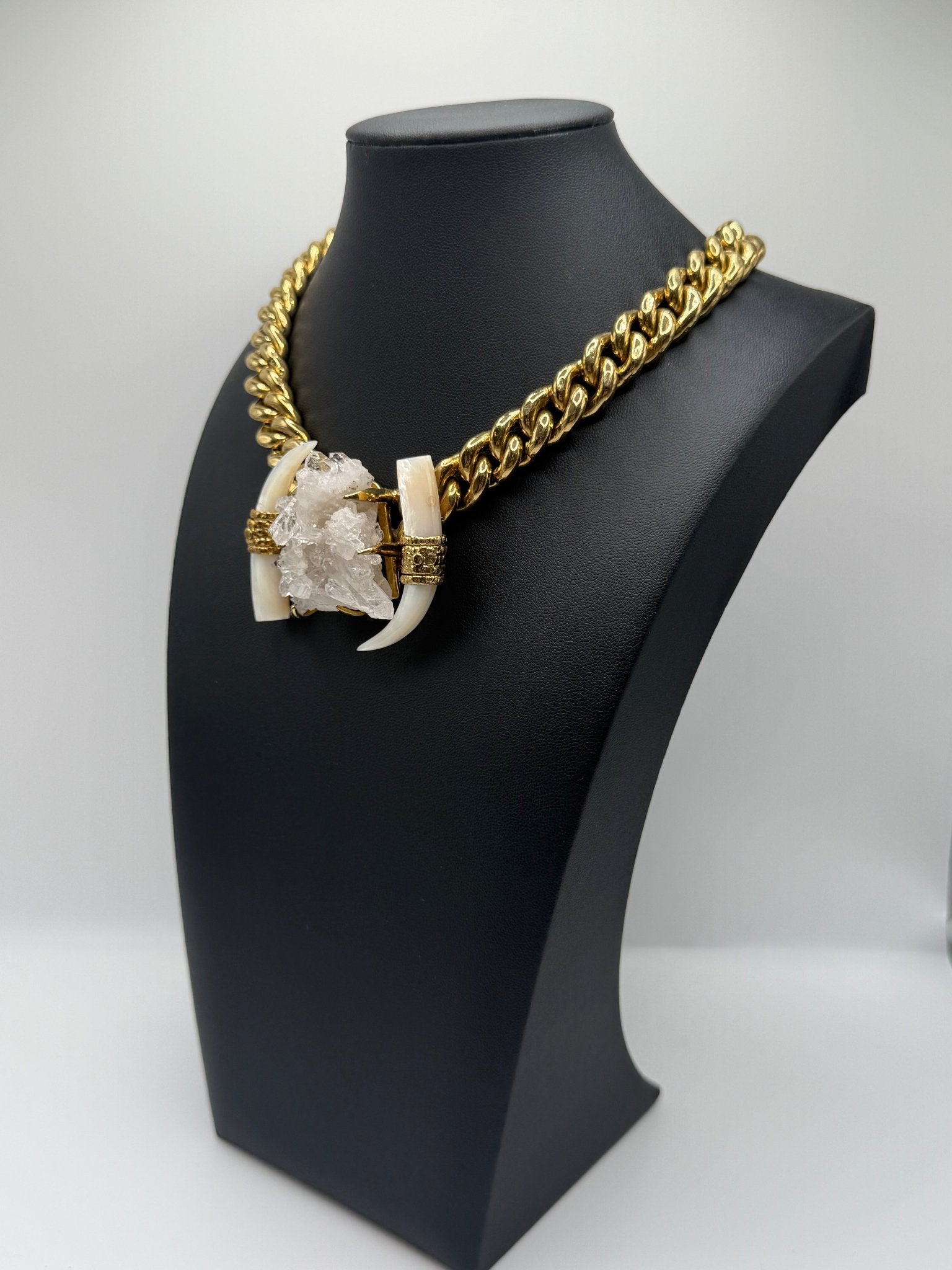 Quartz Crystal Pearl Chain - AVA Jewelry