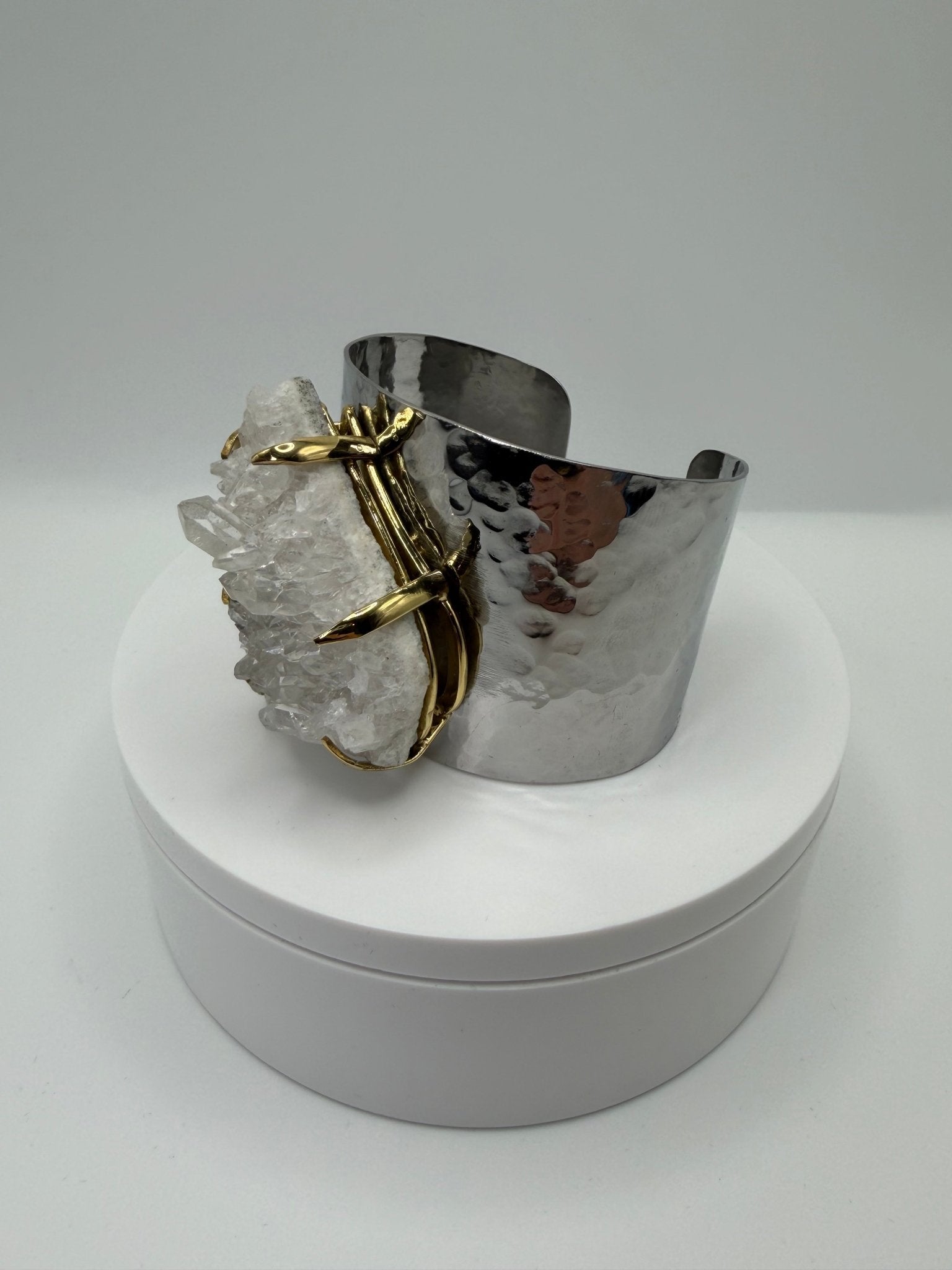 Quartz mixed metal cuff - AVA Jewelry