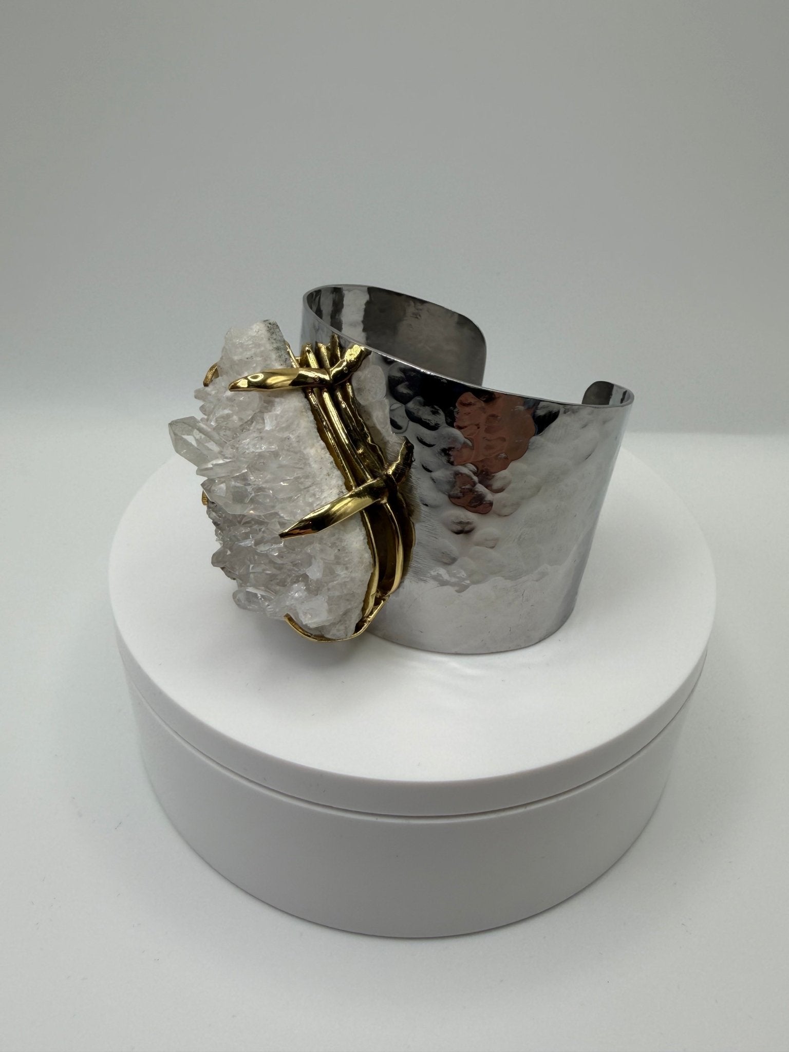Quartz mixed metal cuff - AVA Jewelry