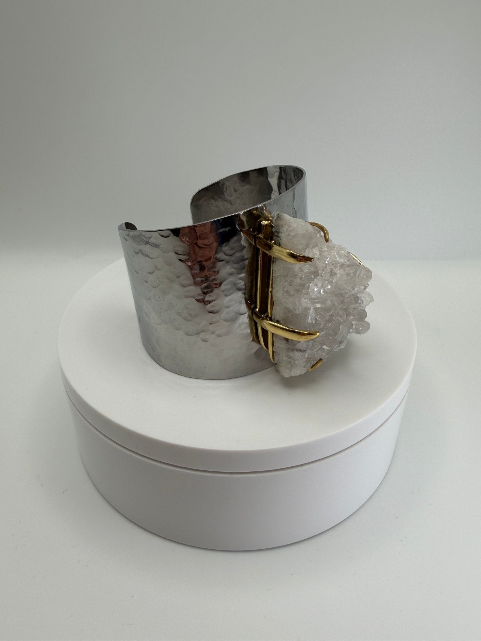 Quartz mixed metal cuff - AVA Jewelry