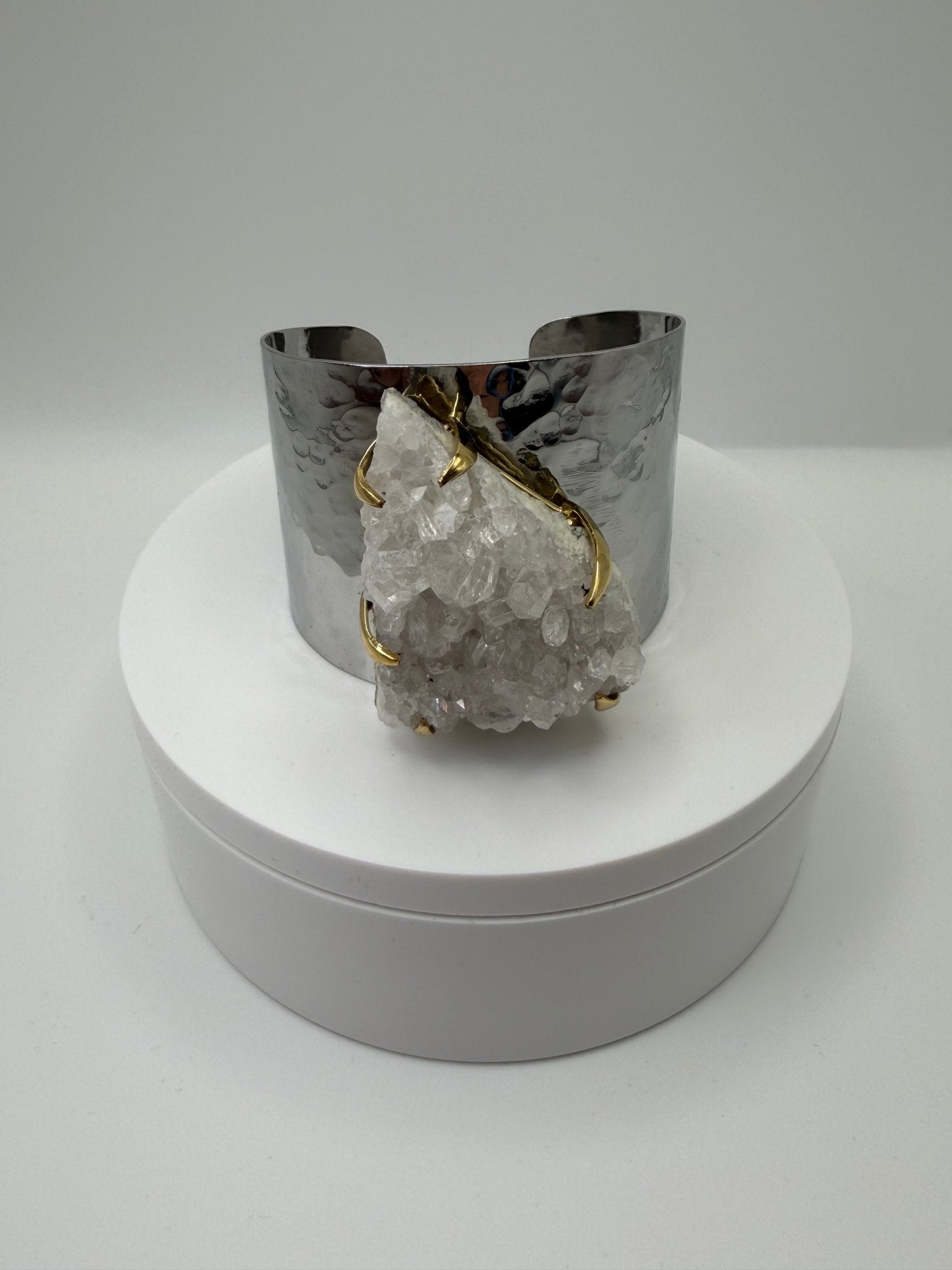 Quartz mixed metal cuff - AVA Jewelry