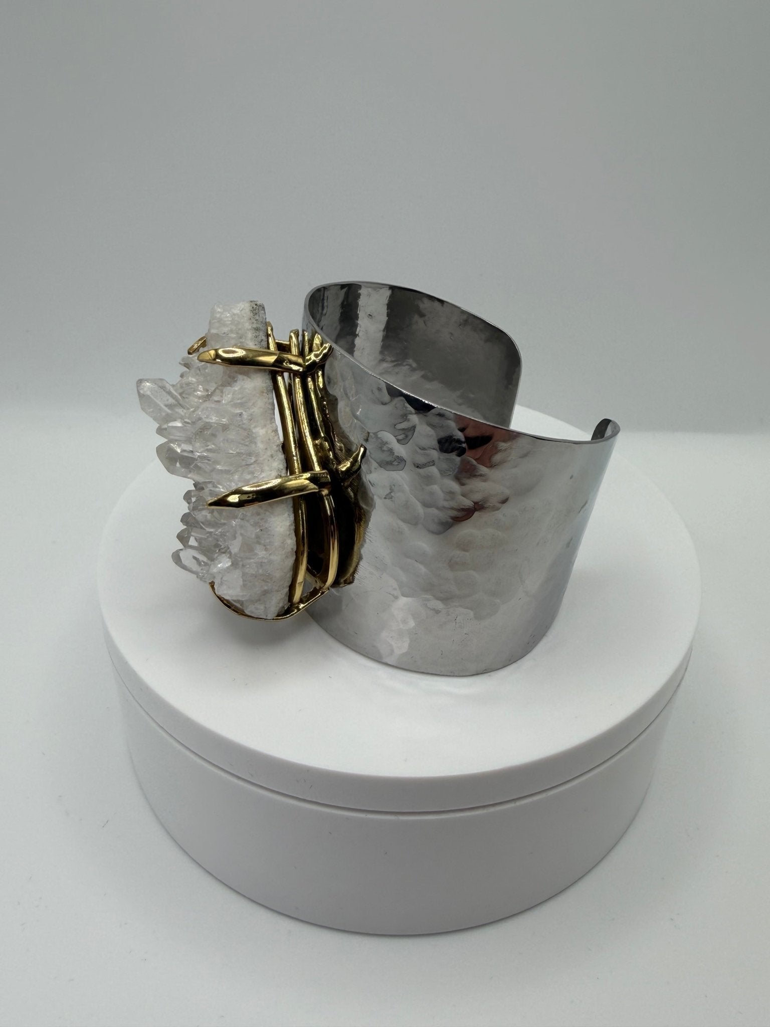 Quartz mixed metal cuff - AVA Jewelry