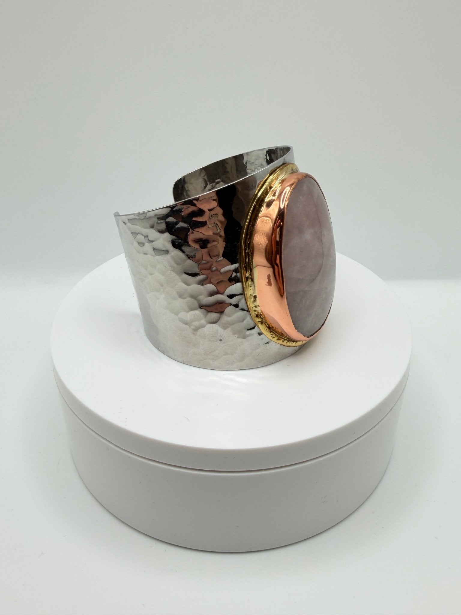 Rose Quartz Heroine Cuff - AVA Jewelry