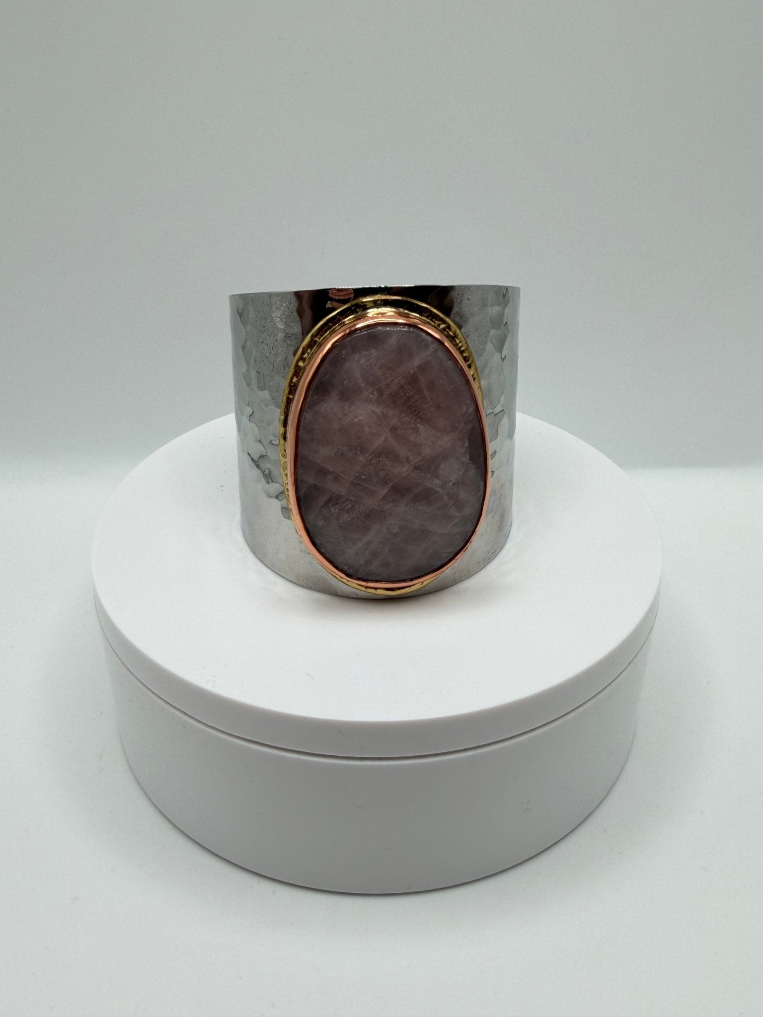 Rose Quartz Heroine Cuff - AVA Jewelry