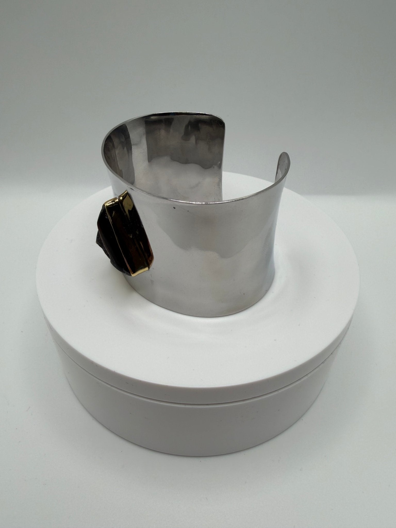 Silver druzy cuff - AVA Jewelry