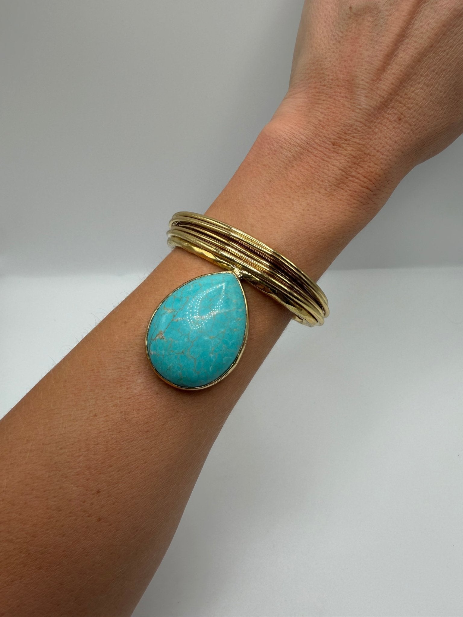 Turquoise Cascade Cuff - AVA Jewelry
