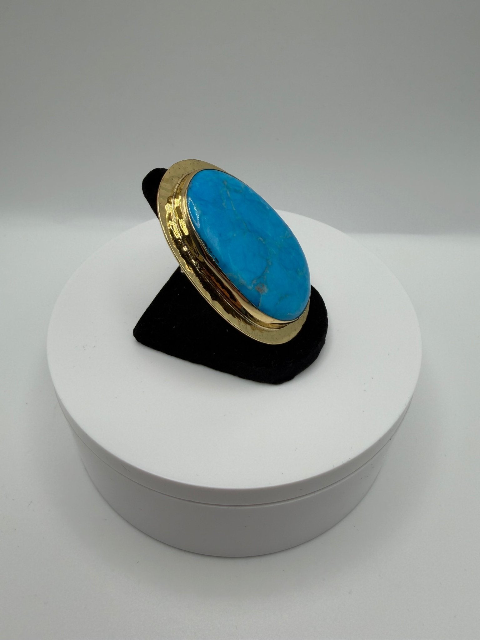 turquoise framed ring - AVA Jewelry